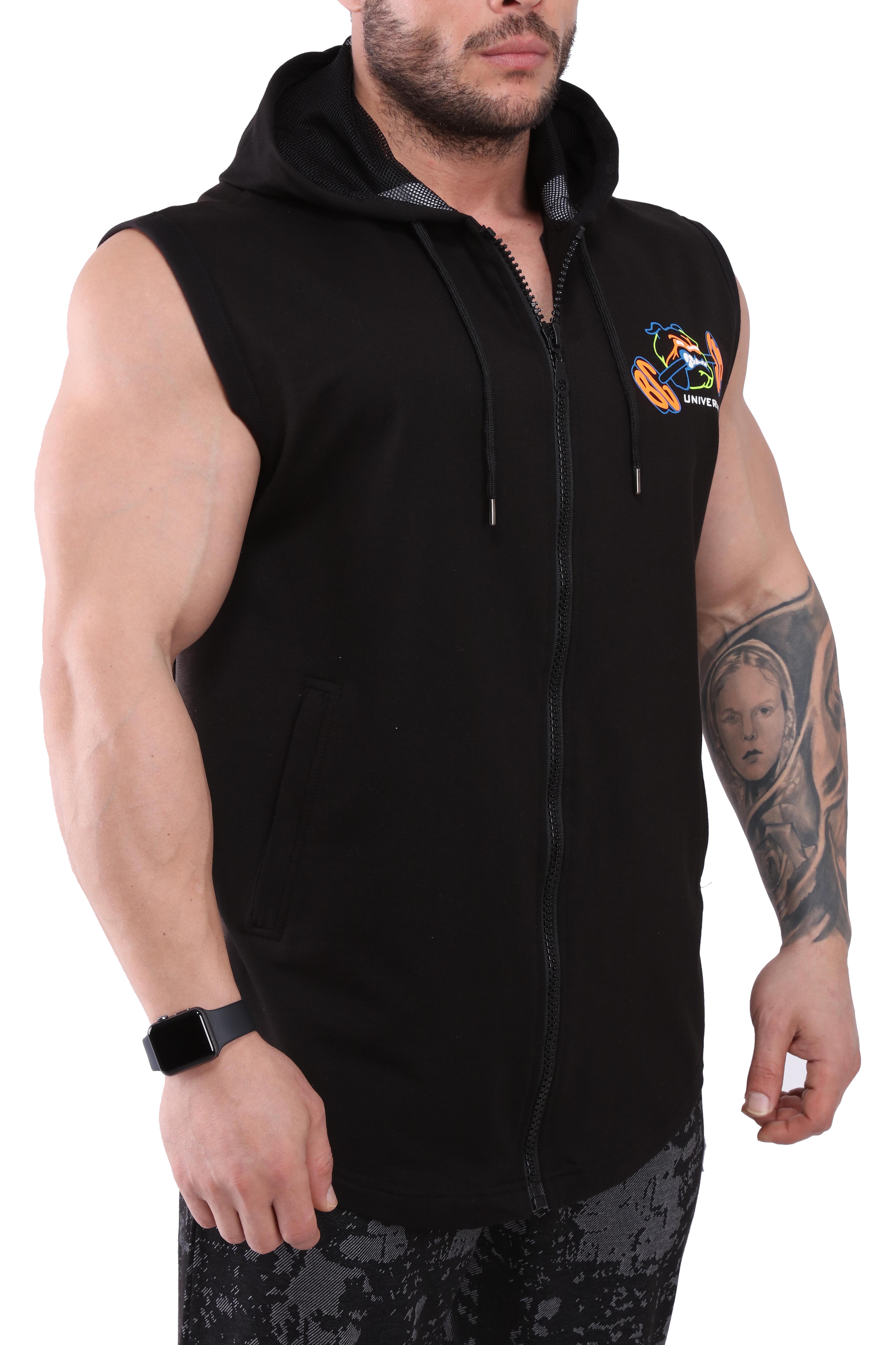 Erkek Kapşonlu Oversize Spor Yelek BGSM 3624