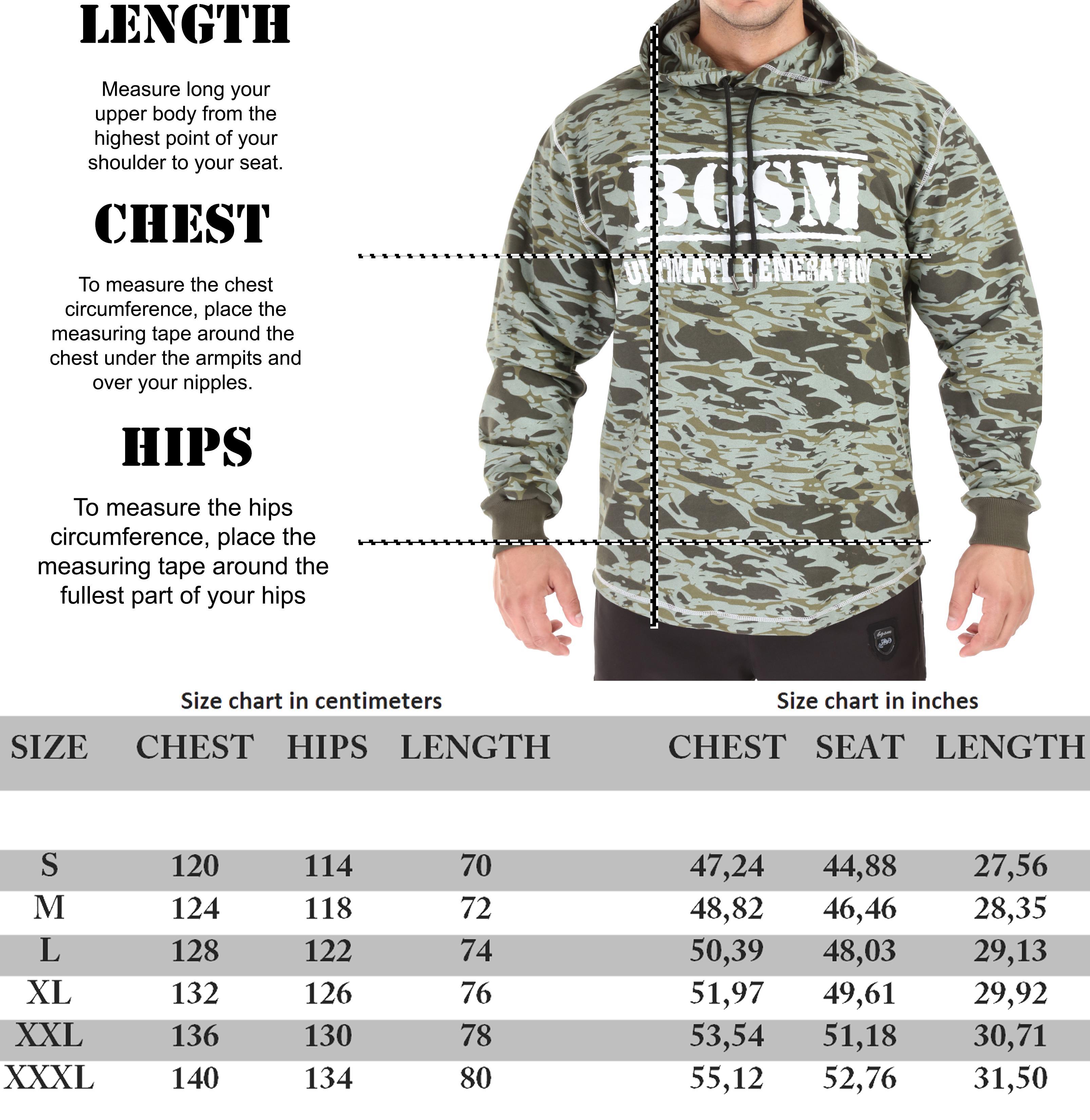 Erkek Kapşonlu Sweatshirt Kışlık Oversize Kamuflaj 4721
