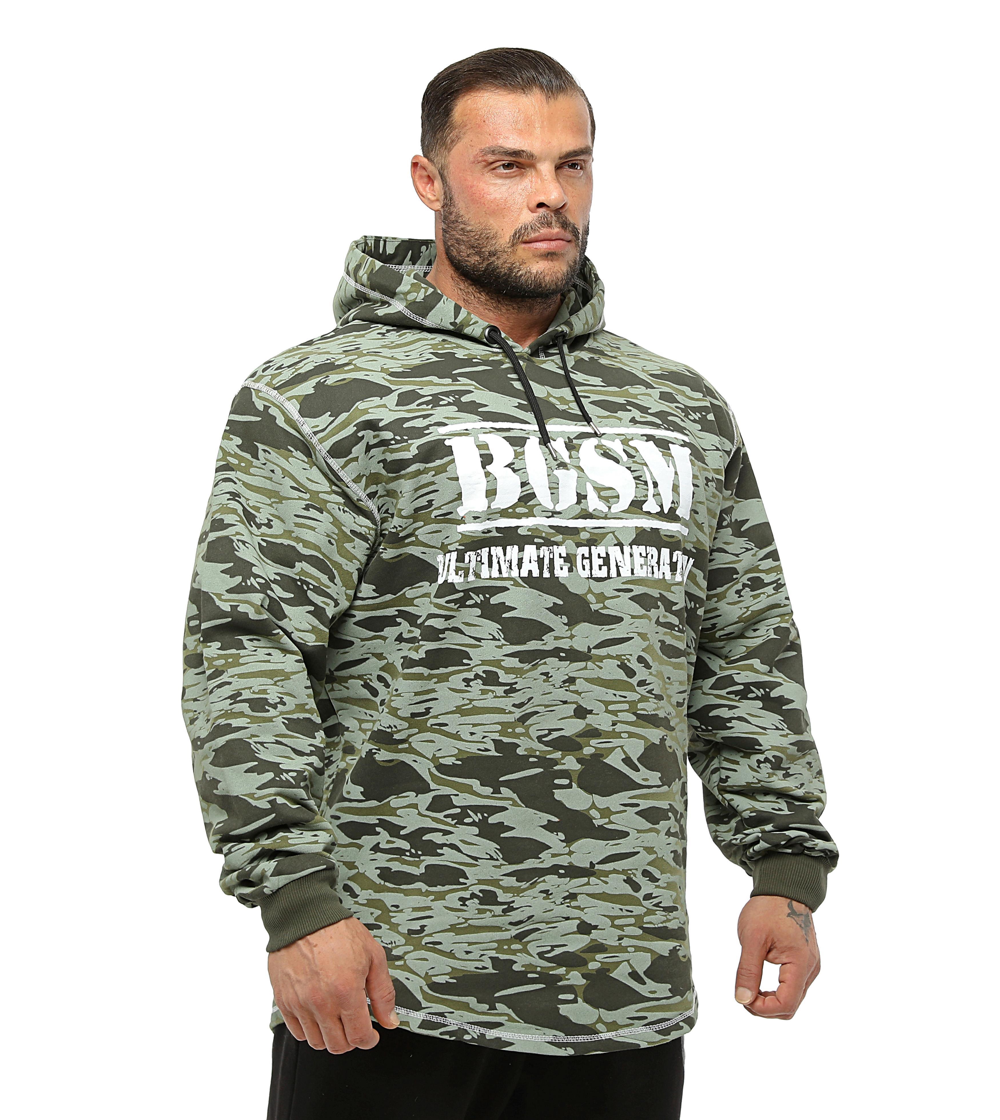 Erkek Kapşonlu Sweatshirt Kışlık Oversize Kamuflaj 4721