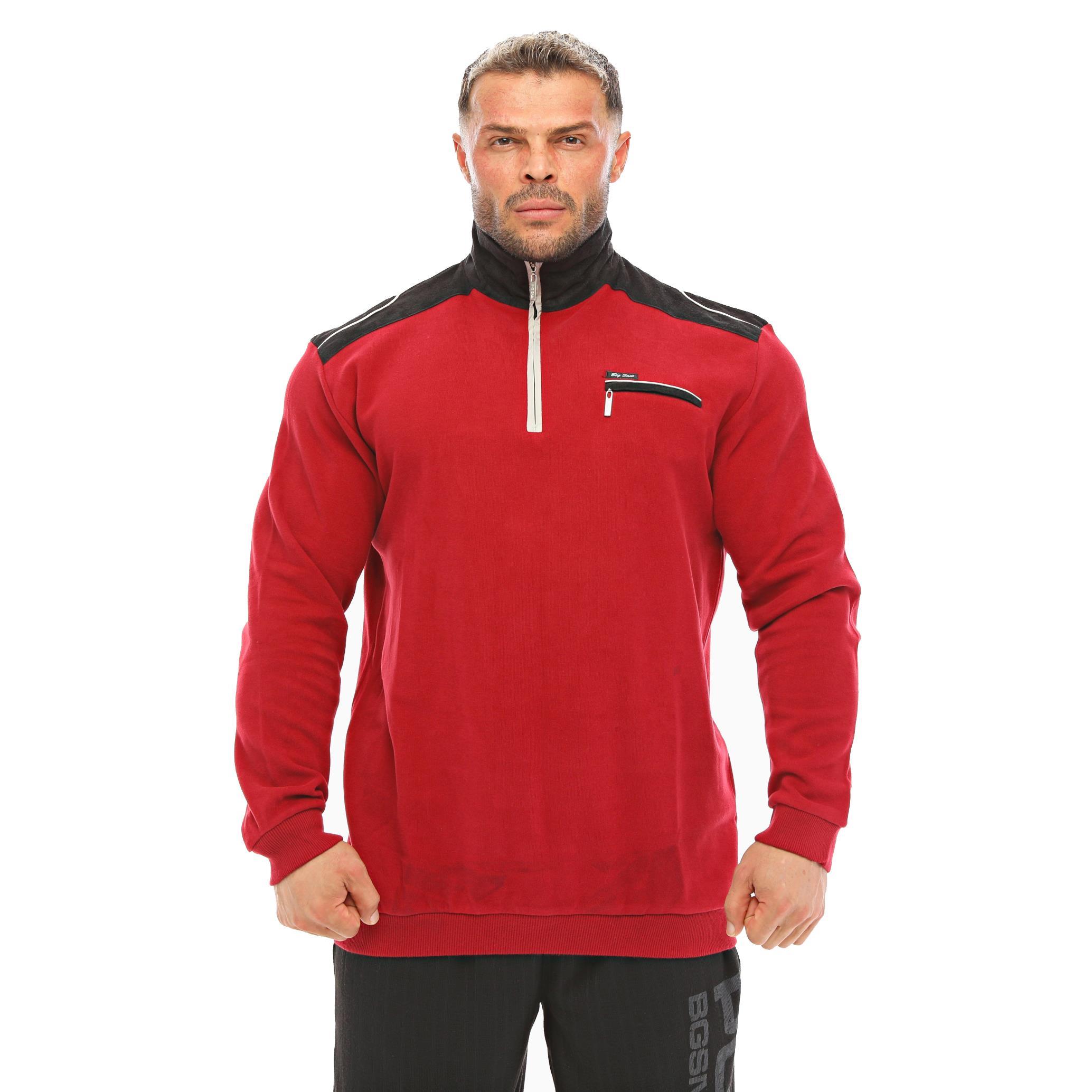 Erkek Kışlık Causal Bordo Sweatshirt Big Sam 4662
