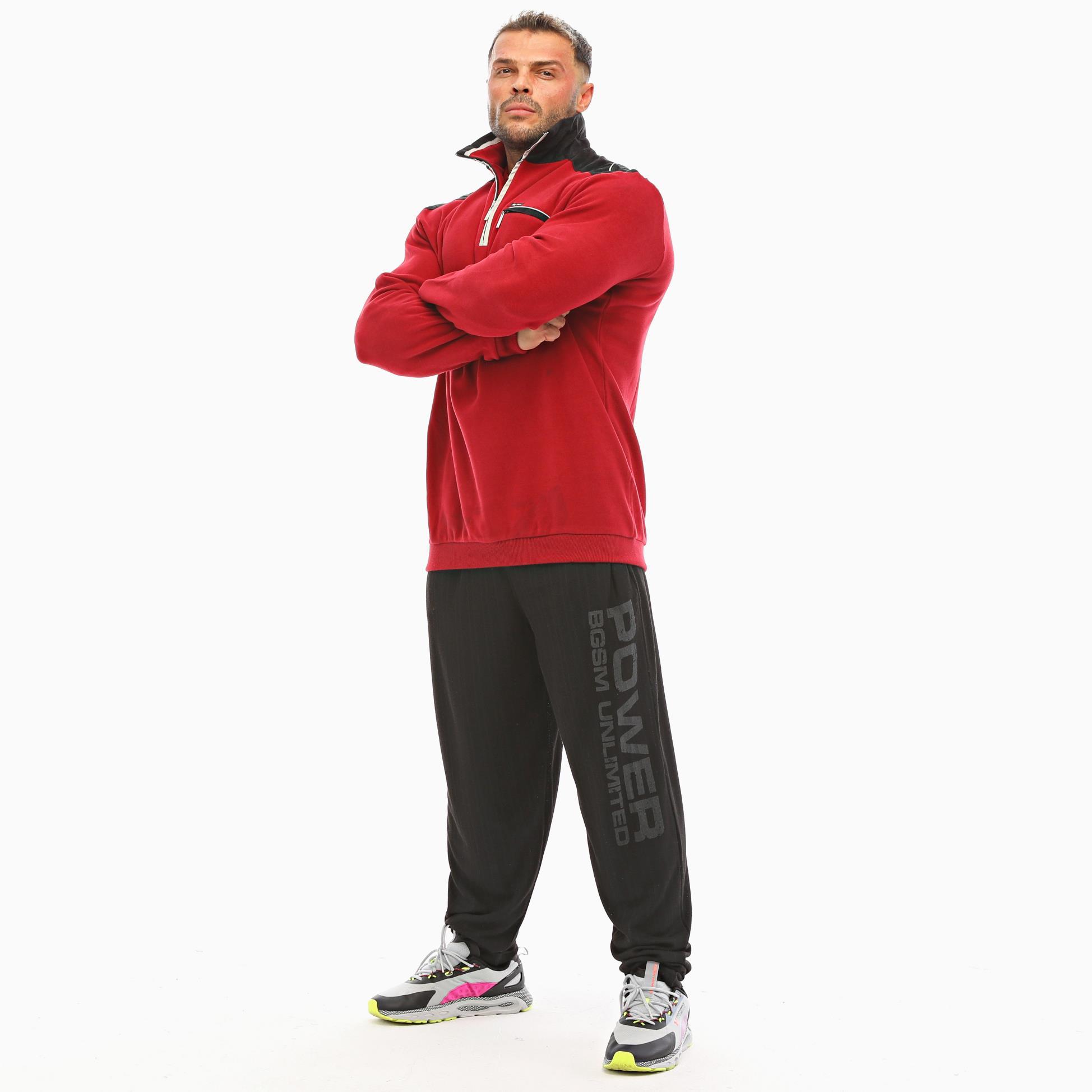 Erkek Kışlık Causal Bordo Sweatshirt Big Sam 4662