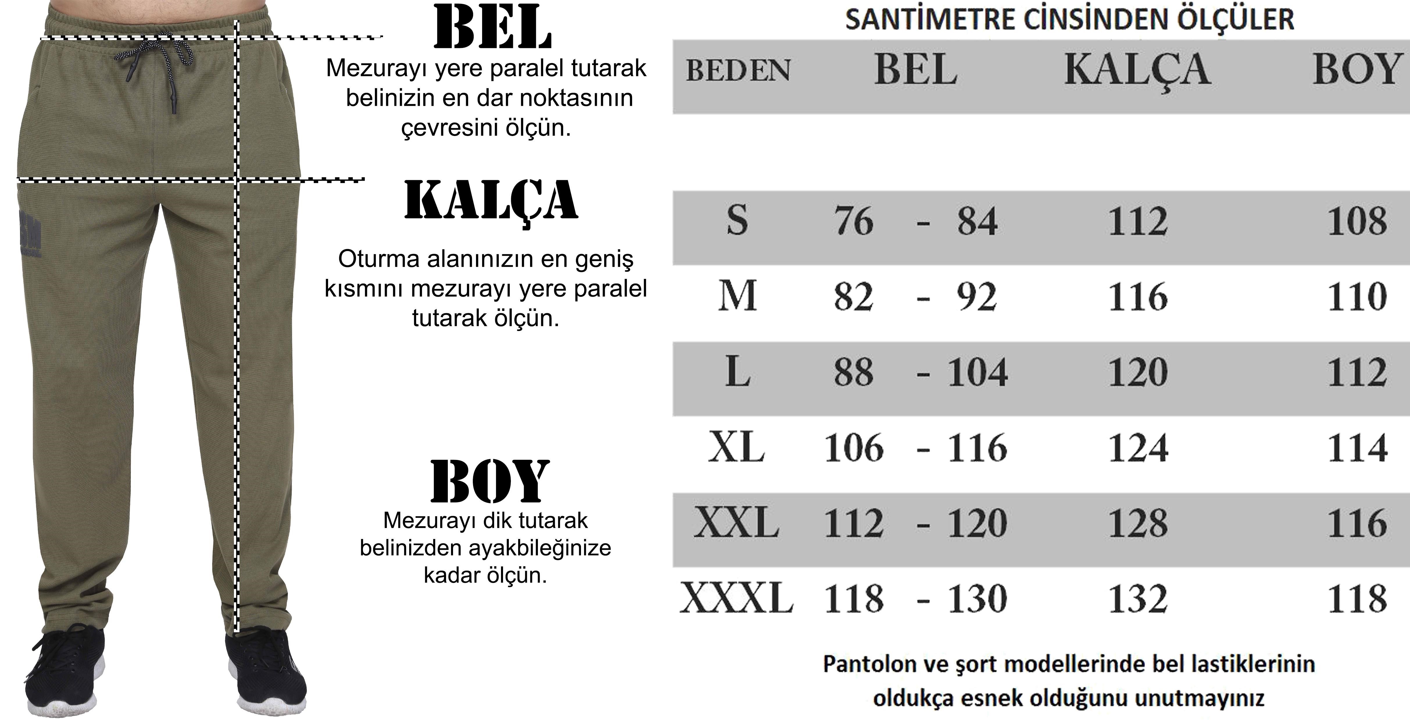 Erkek Kışlık Eşofman Altı | Rahat Kesim, Haki