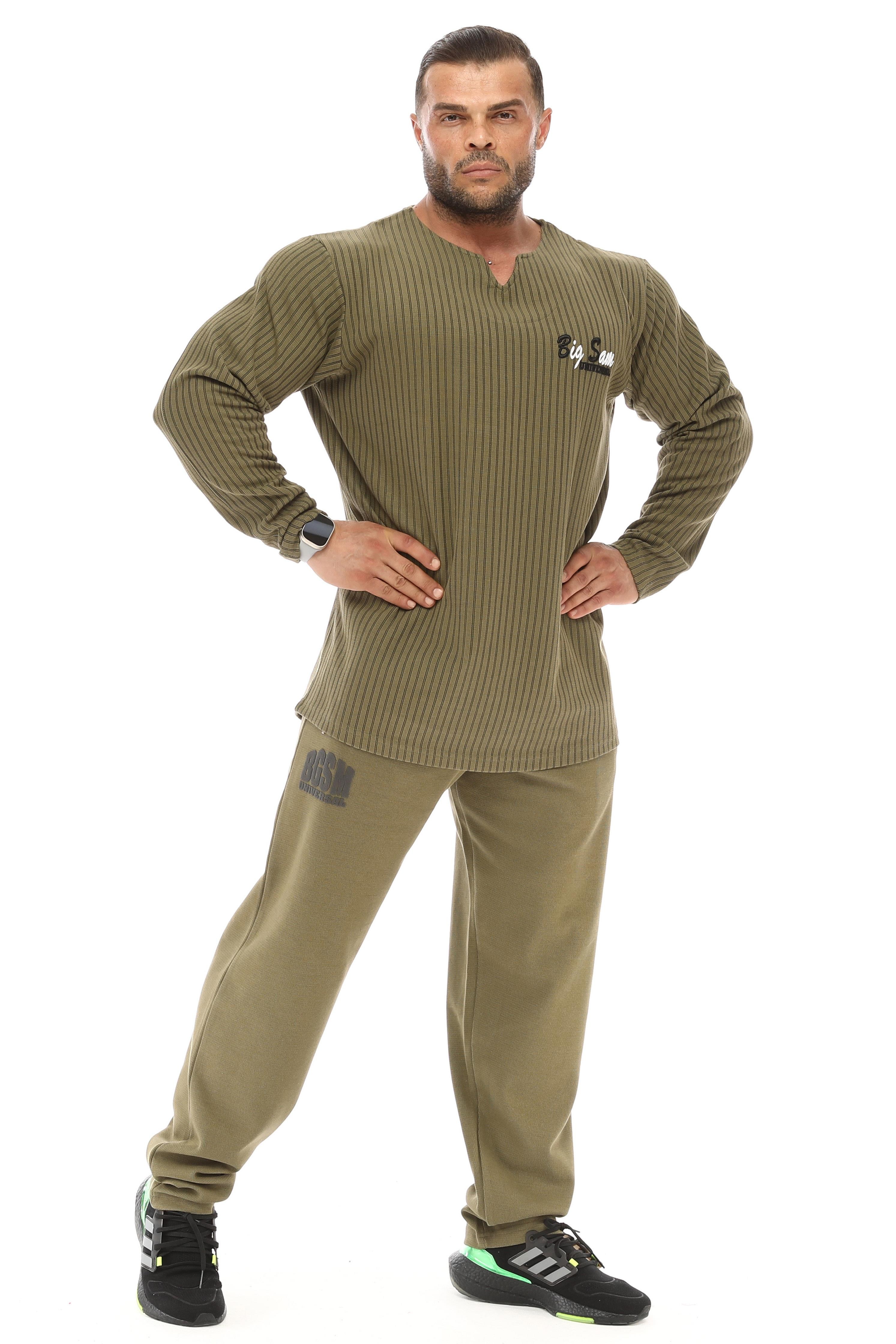 Erkek Loose Fit Baggy Eşofman Altı, Fermuarlı Cepli Spor Pantolon BGSM 1191