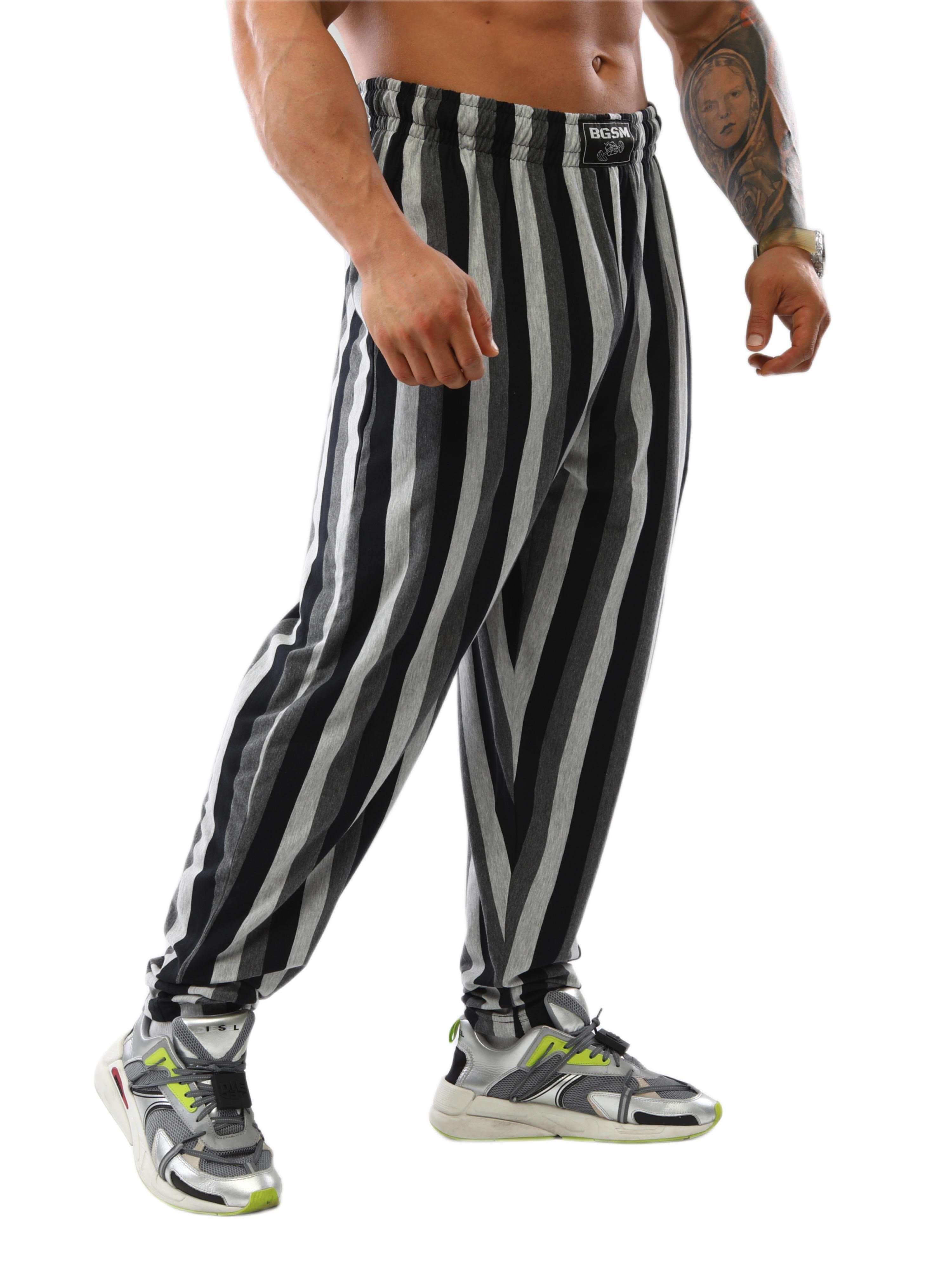 Erkek Loose Fit Çizgili Eşofman Altı BGSM PNT1357