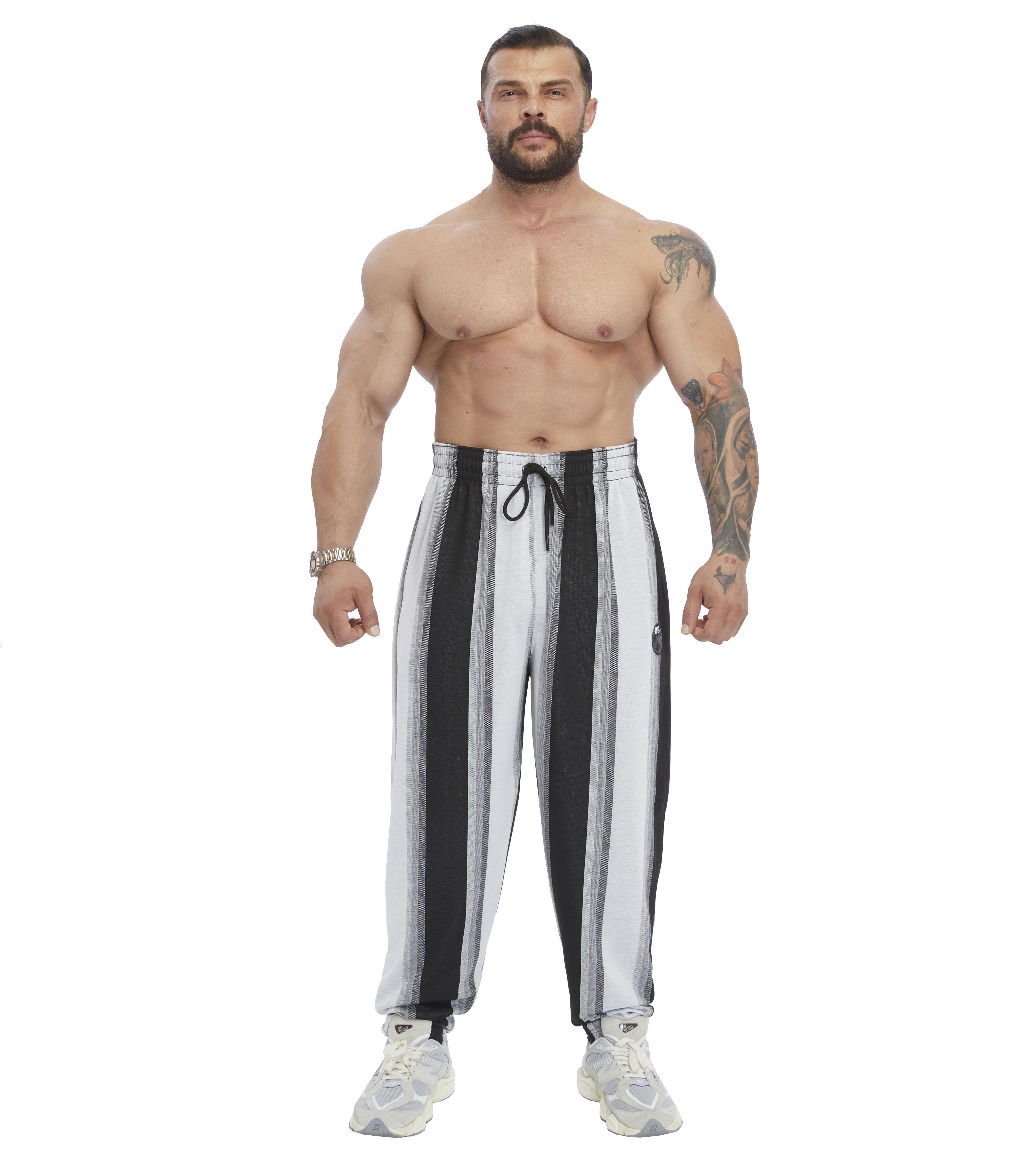 Erkek Loose Fit Çizgili Eşofman Altı BGSM PNT1404
