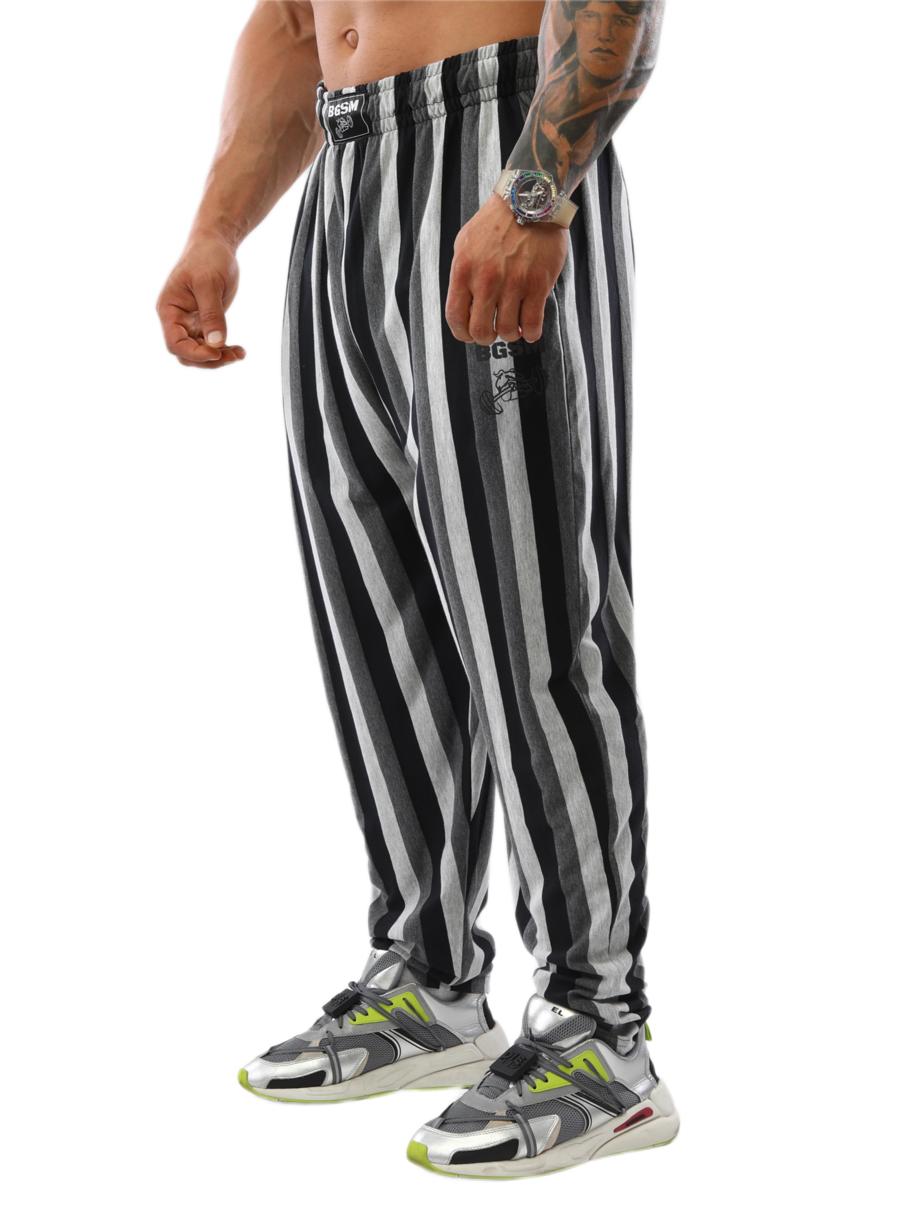 Erkek Loose Fit Çizgili Eşofman Altı BGSM PNT1357