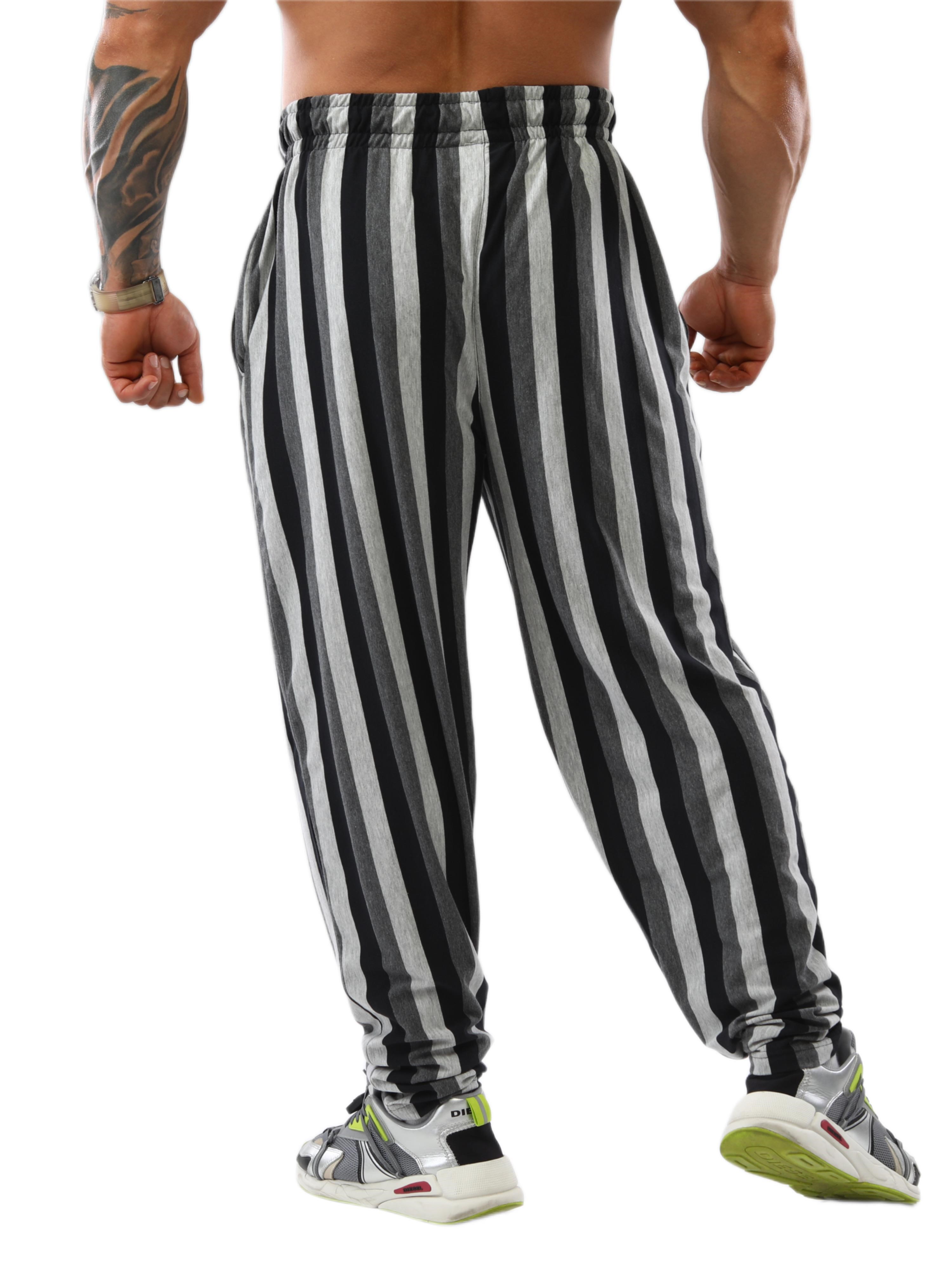 Erkek Loose Fit Çizgili Eşofman Altı BGSM PNT1357
