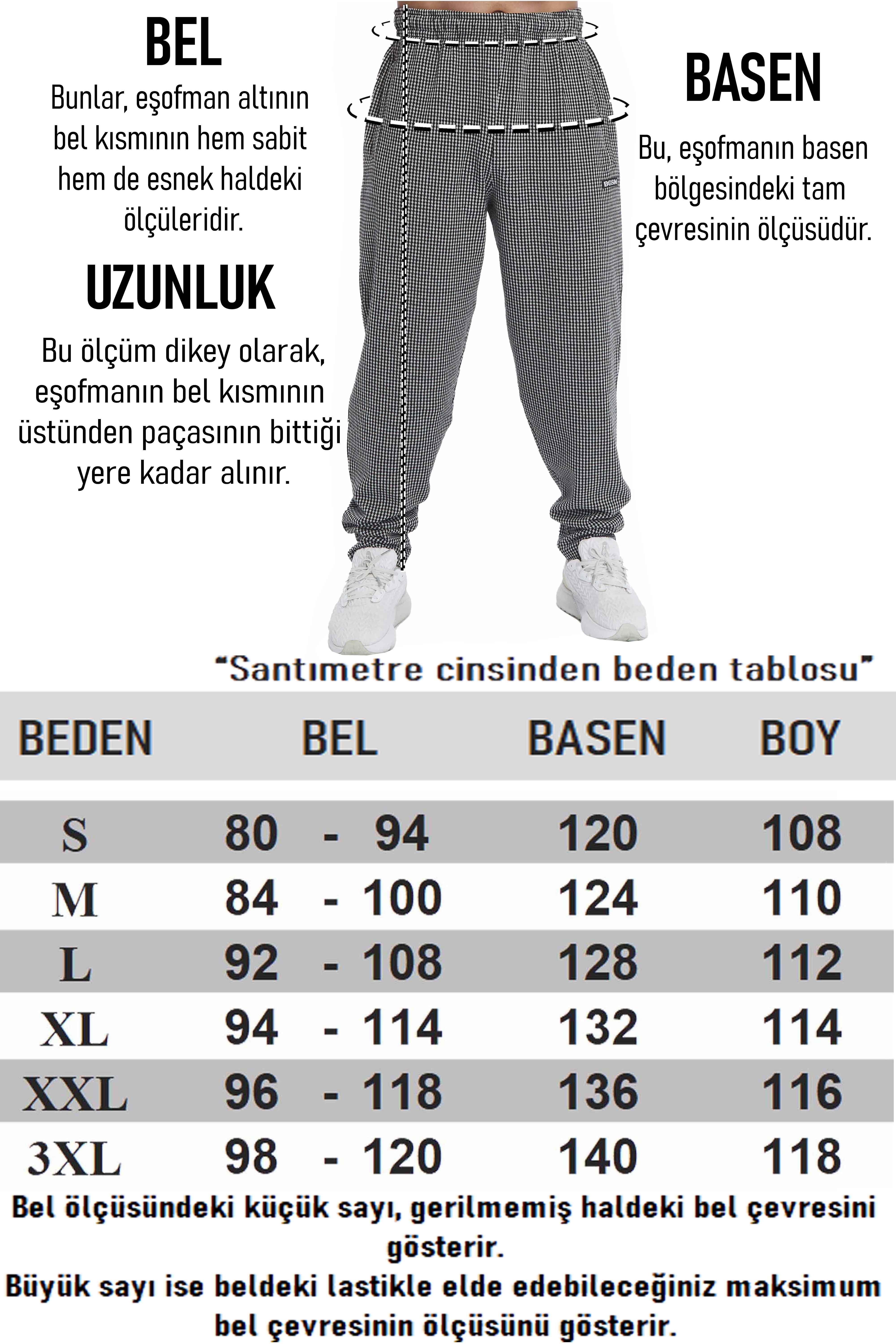 Erkek Loose Fit Eşofman Altı, Fermuarlı Cepli Kışlık Spor Pantolon BGSM PNT1352