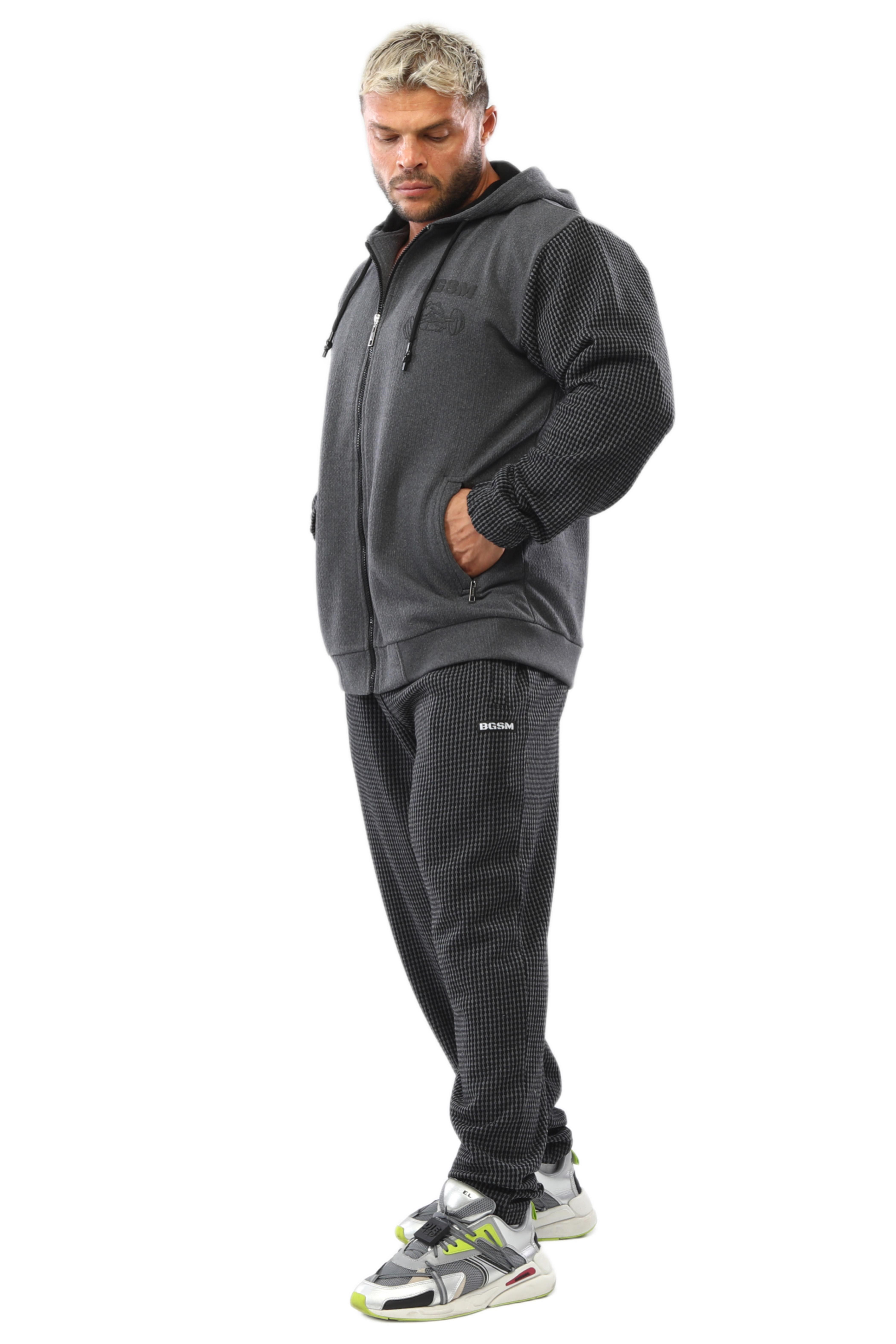 Erkek Loose Fit Eşofman Altı, Fermuarlı Cepli Kışlık Spor Pantolon BGSM PNT1352