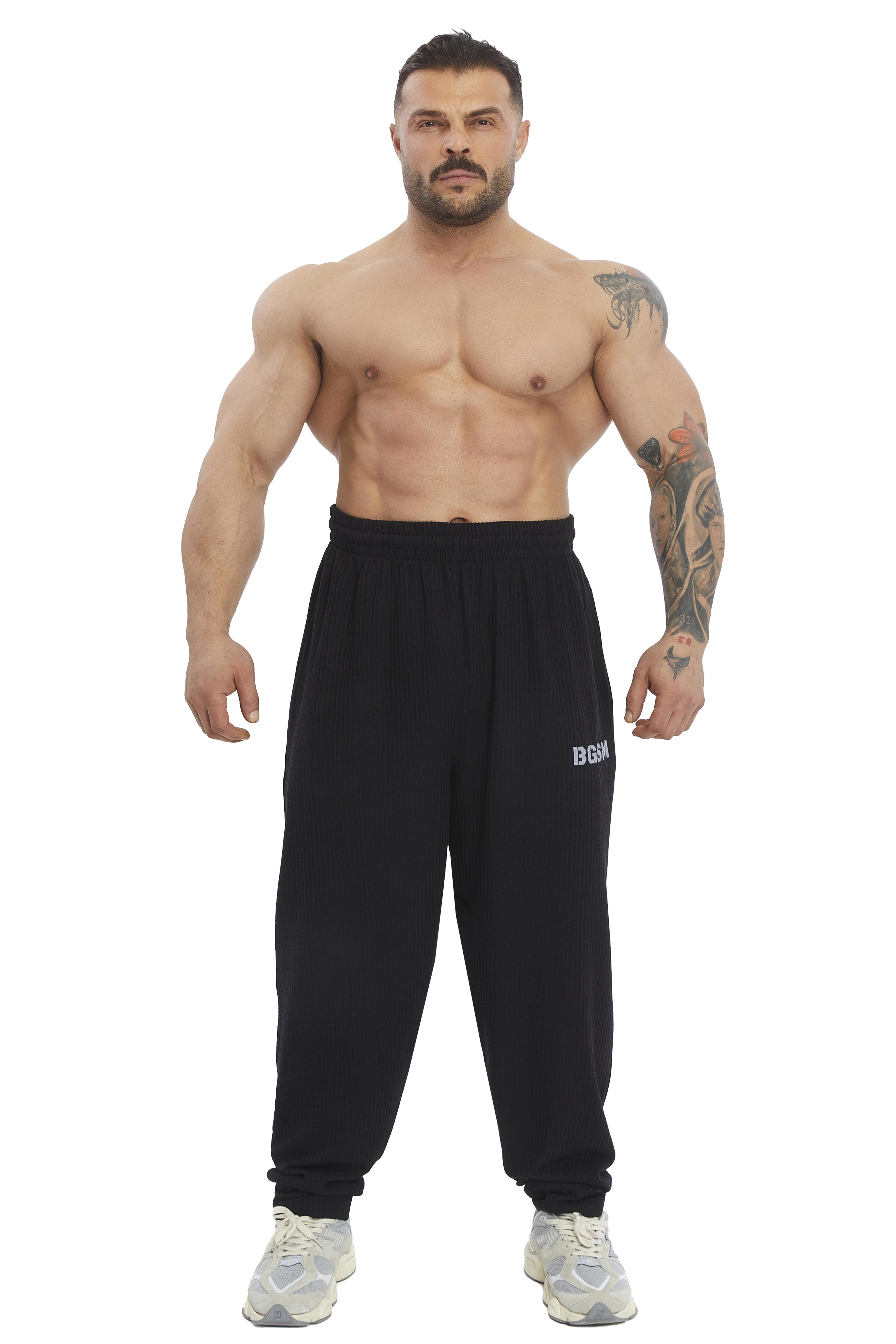 Erkek Loose Fit Eşofman Altı Nakışlı Spor Pantolon BGSM PNT1415