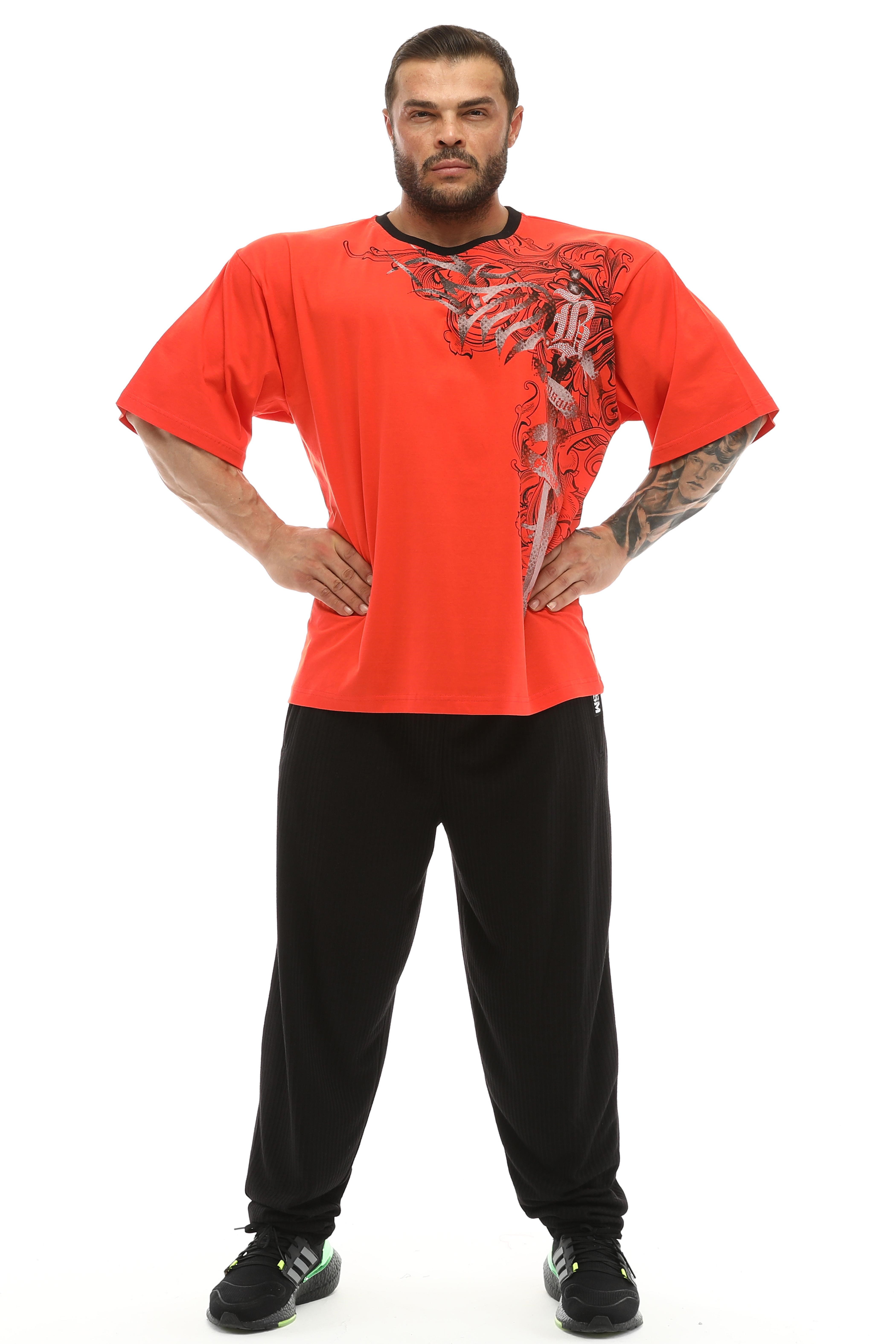 Erkek Oversize %100 Pamuk Spor Tişört Big Sam 2601