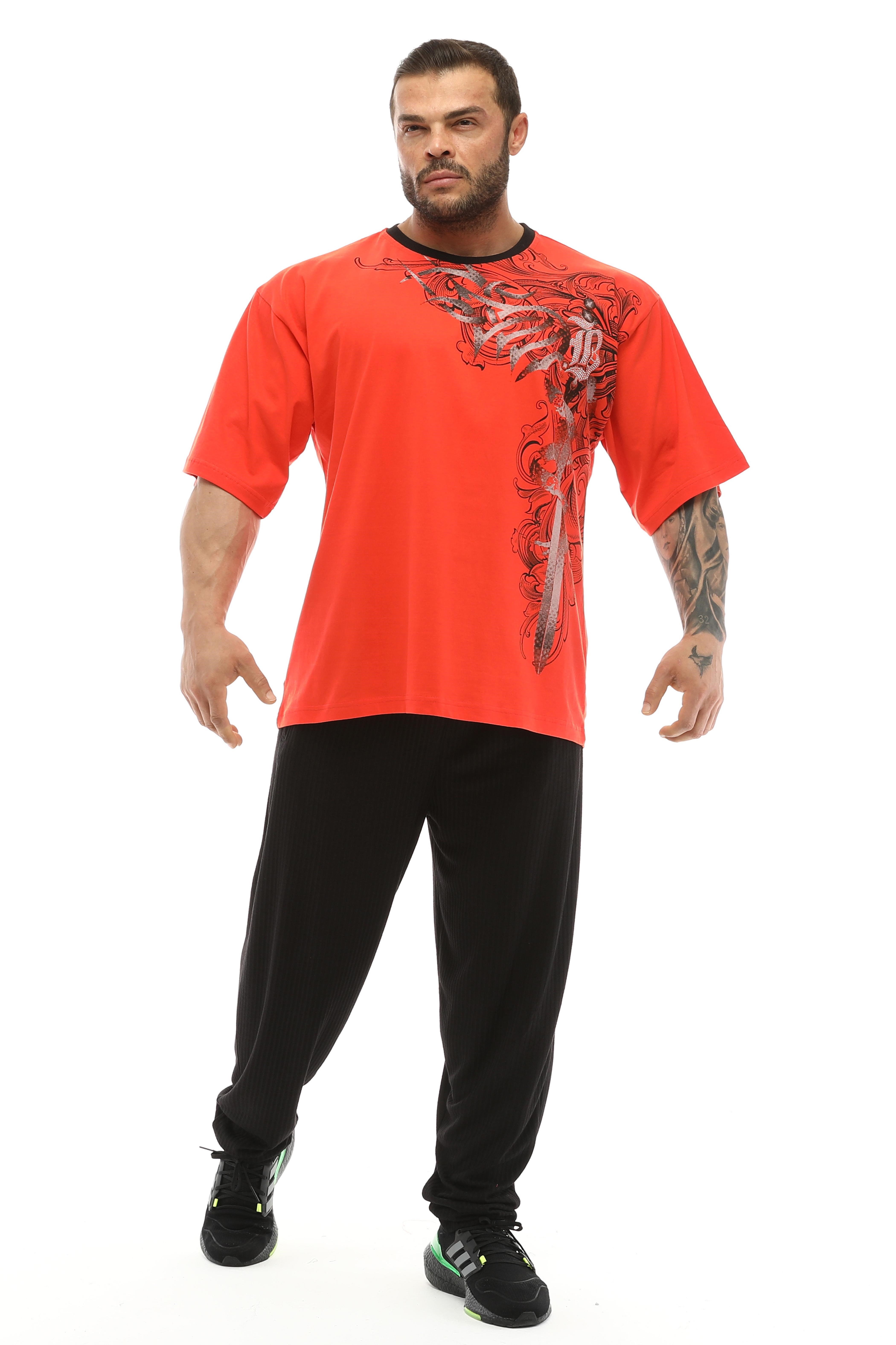 Erkek Oversize %100 Pamuk Spor Tişört Big Sam 2601