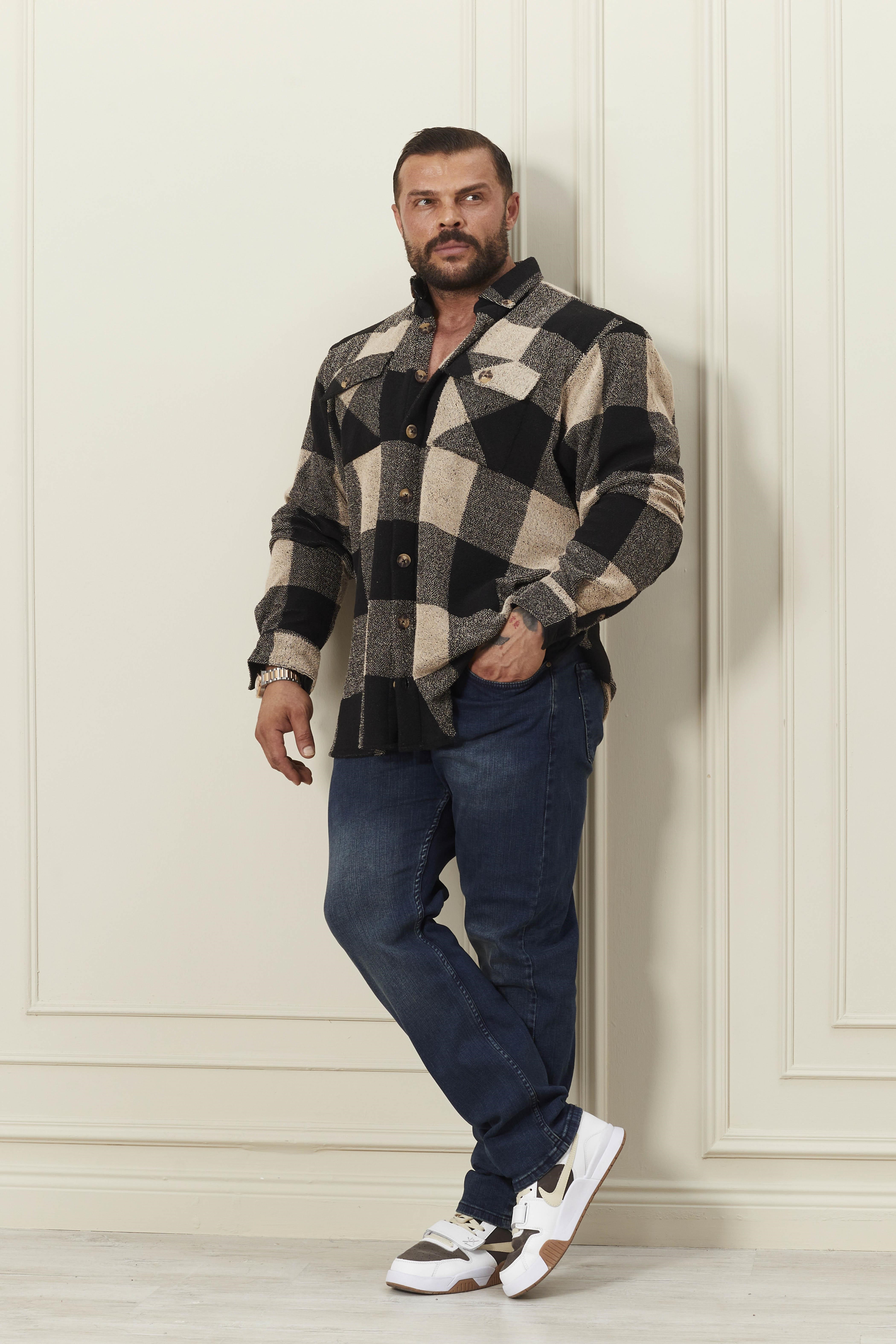 Erkek Oversize Havlu Gömlek, Kışlık Oduncu Gömleği BGSM 5058