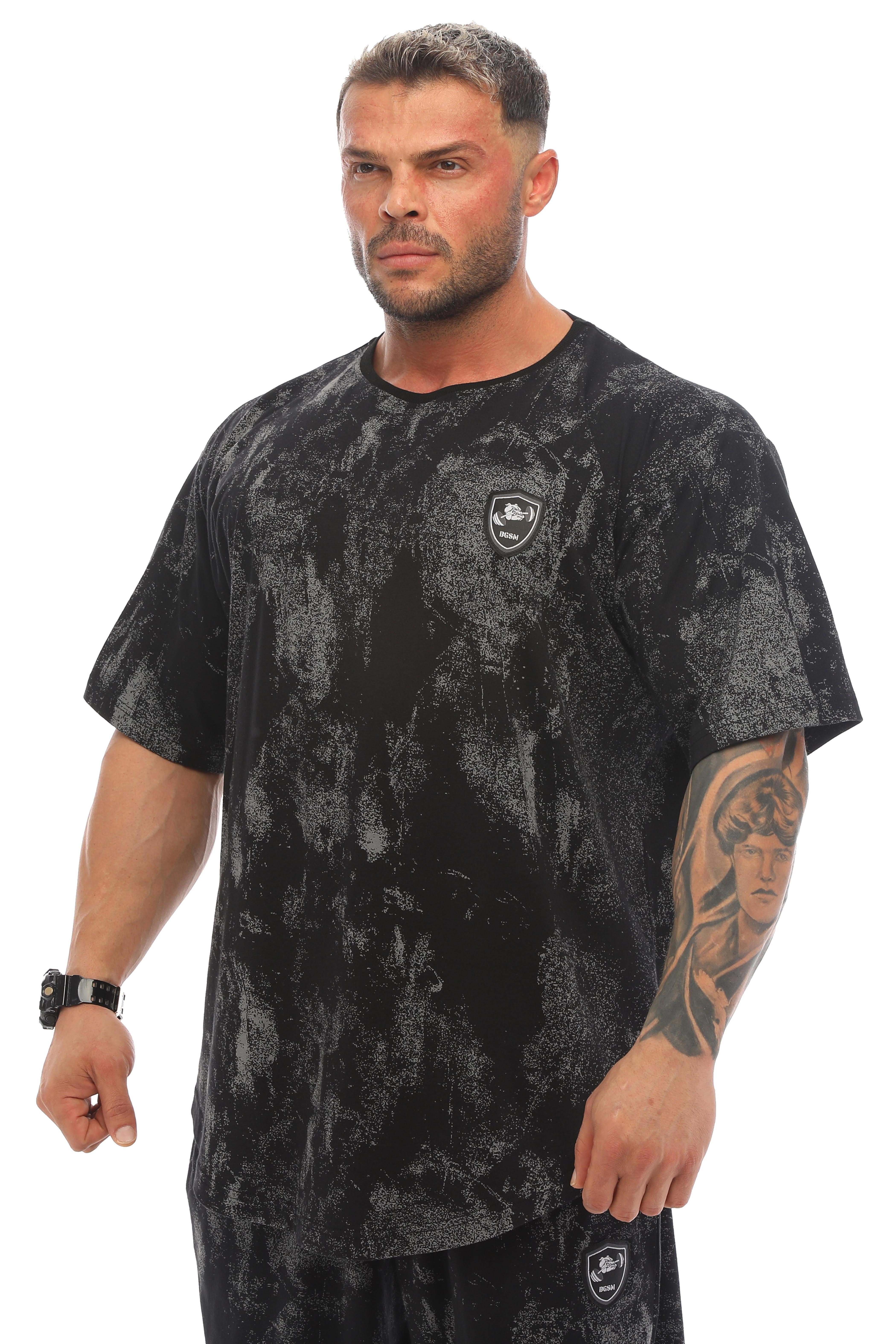 Erkek Oversize İnce Yazlık Tişört %100 Pamuk Gym Rag Top BGSM 3334