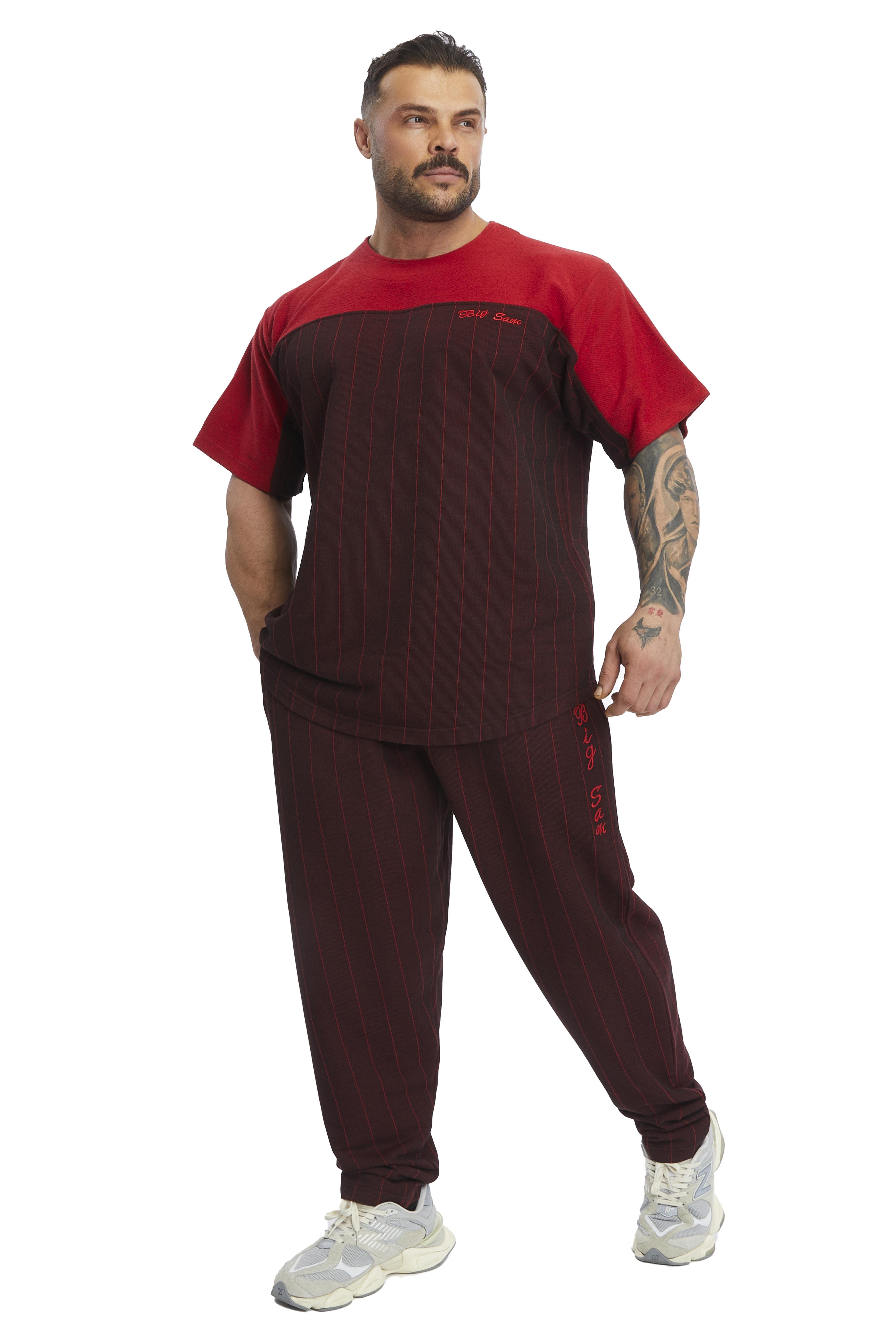 Erkek Oversize Kalın Kumaş Pamuklu T-shirt Big Sam 3370
