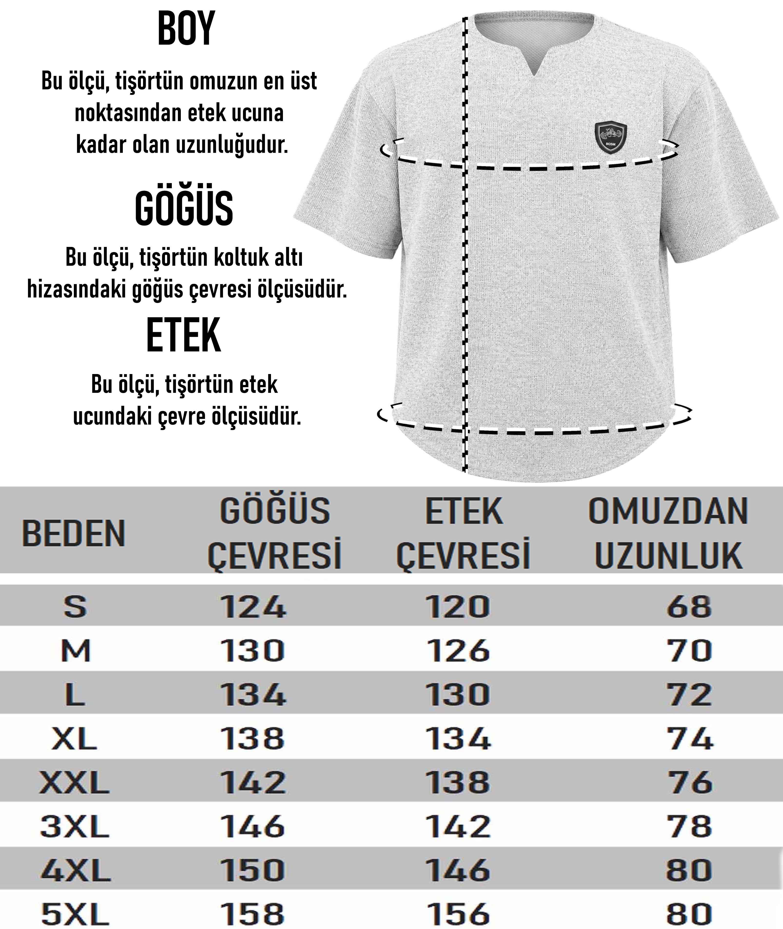 Erkek Oversize Kalın Tişört, Gym Antrenman Üstü BGSM 3348