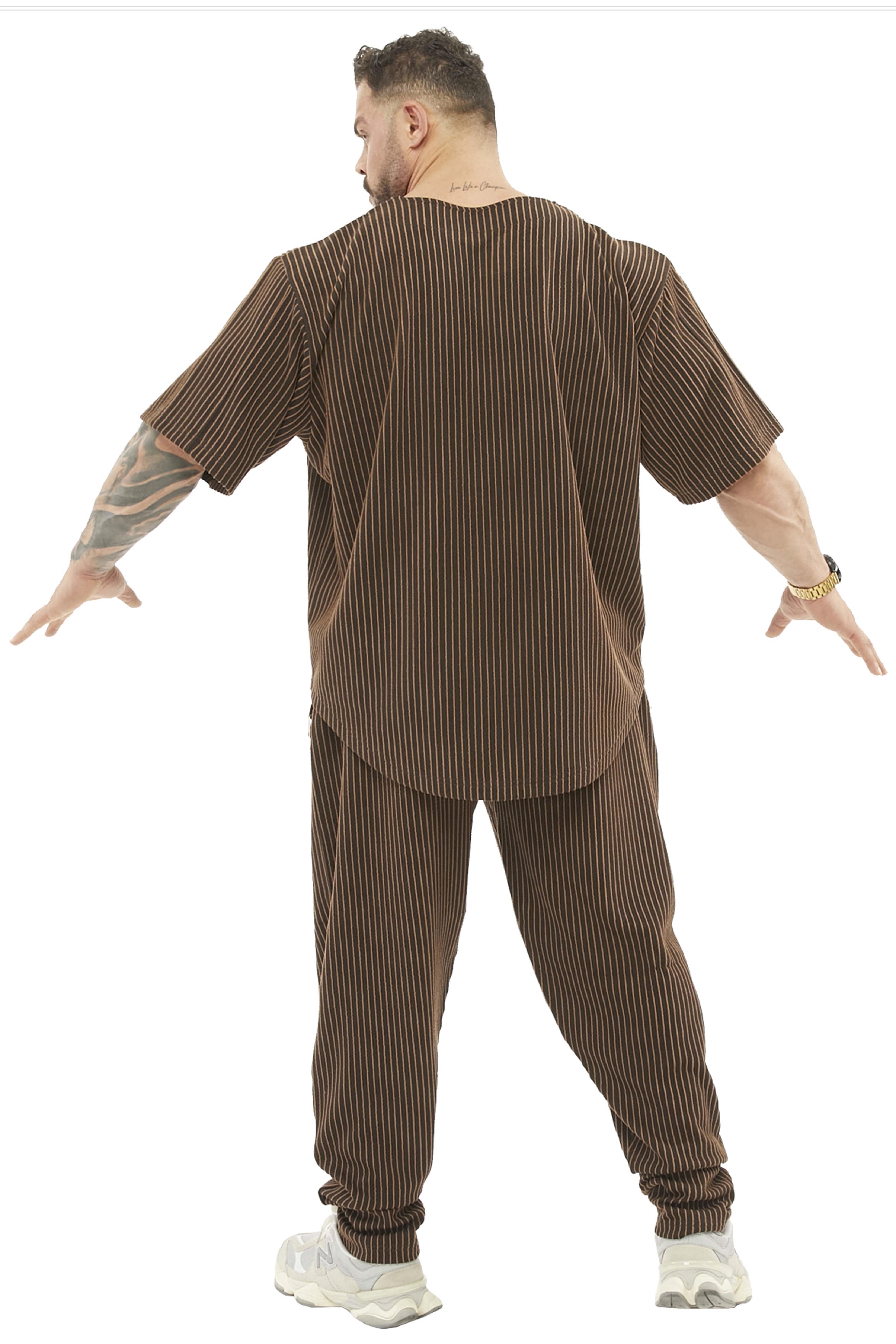 Erkek Oversize Kalın Tişört, Gym Antrenman Üstü BGSM 3355