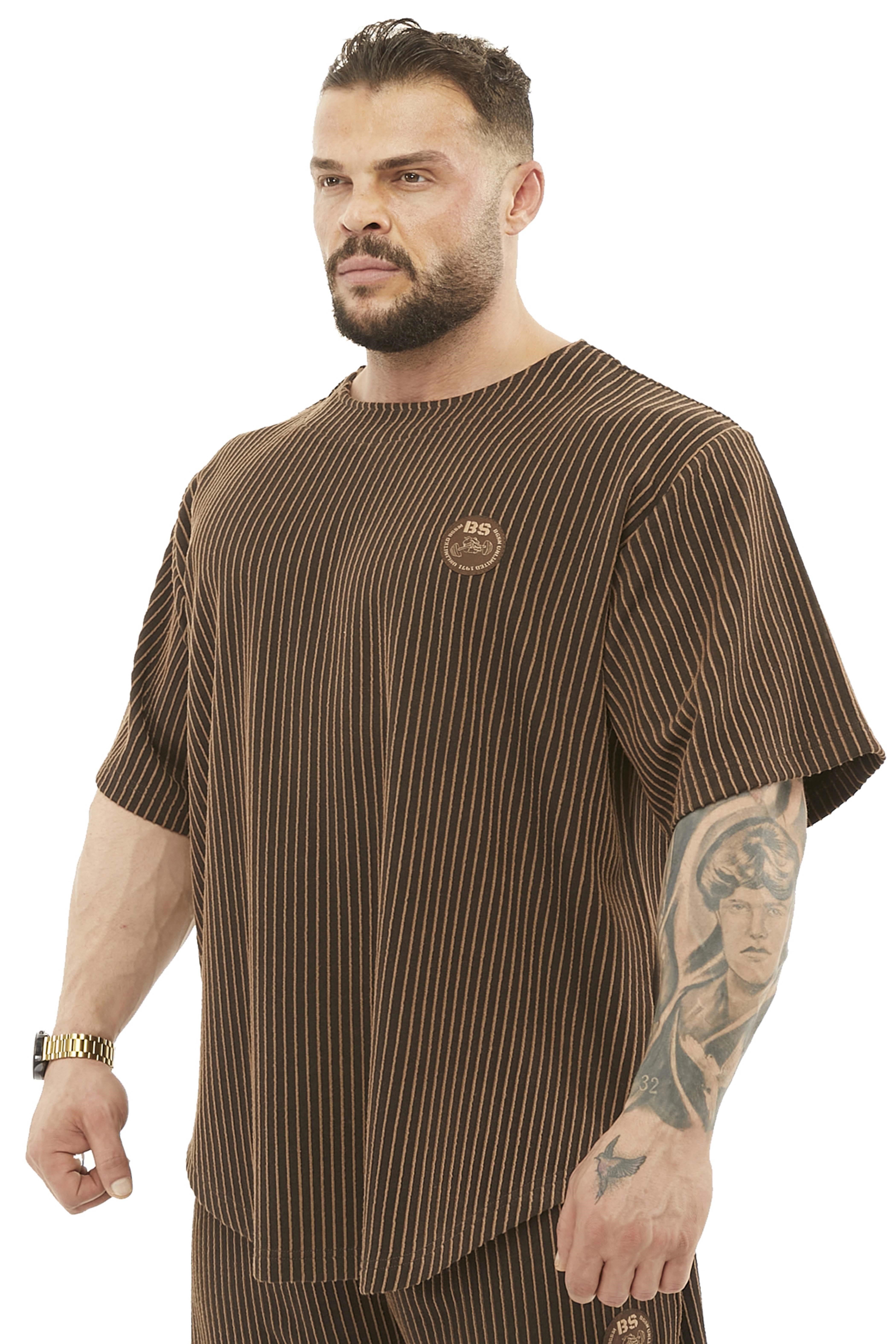 Erkek Oversize Kalın Tişört, Gym Antrenman Üstü BGSM 3355