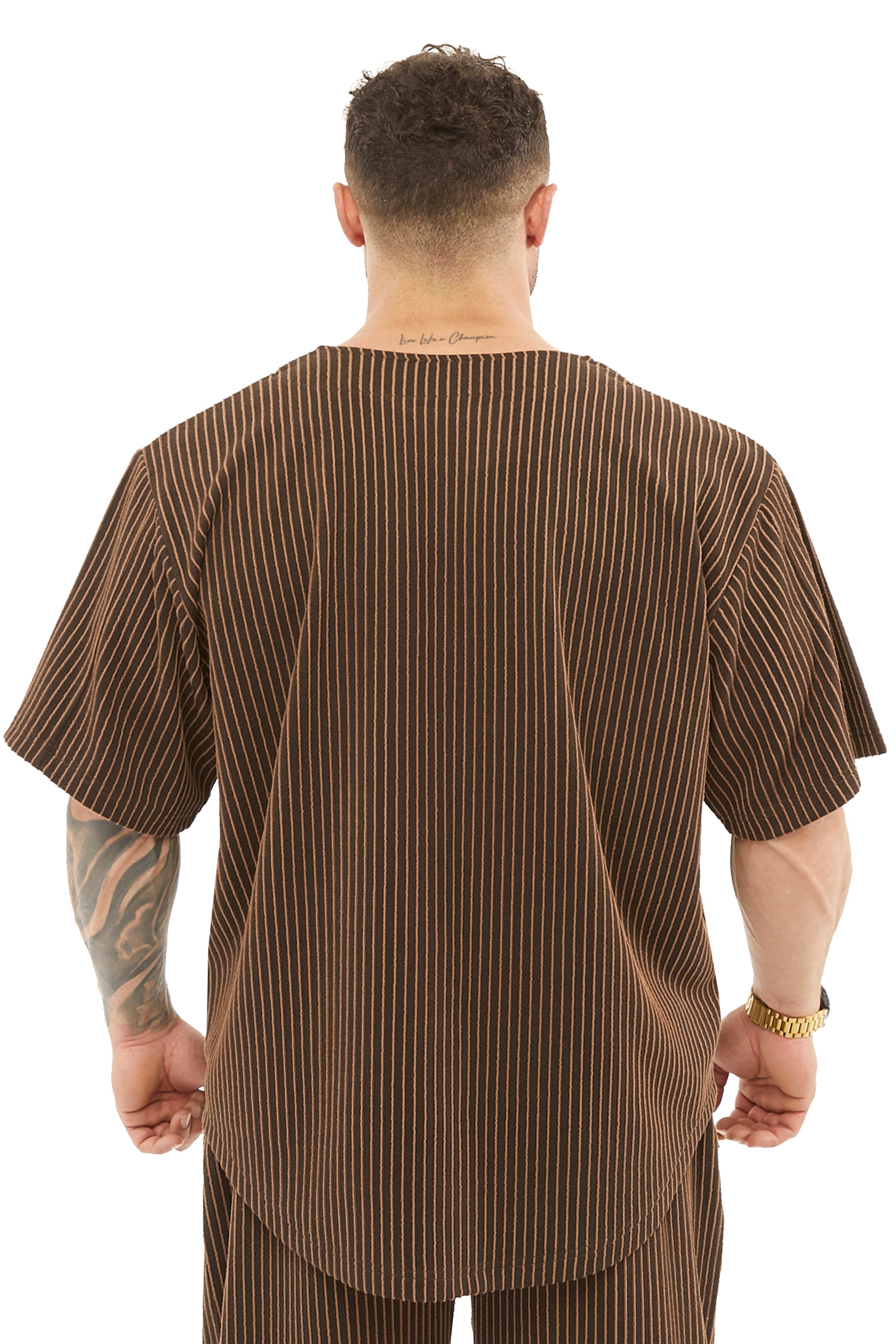 Erkek Oversize Kalın Tişört, Gym Antrenman Üstü BGSM 3355