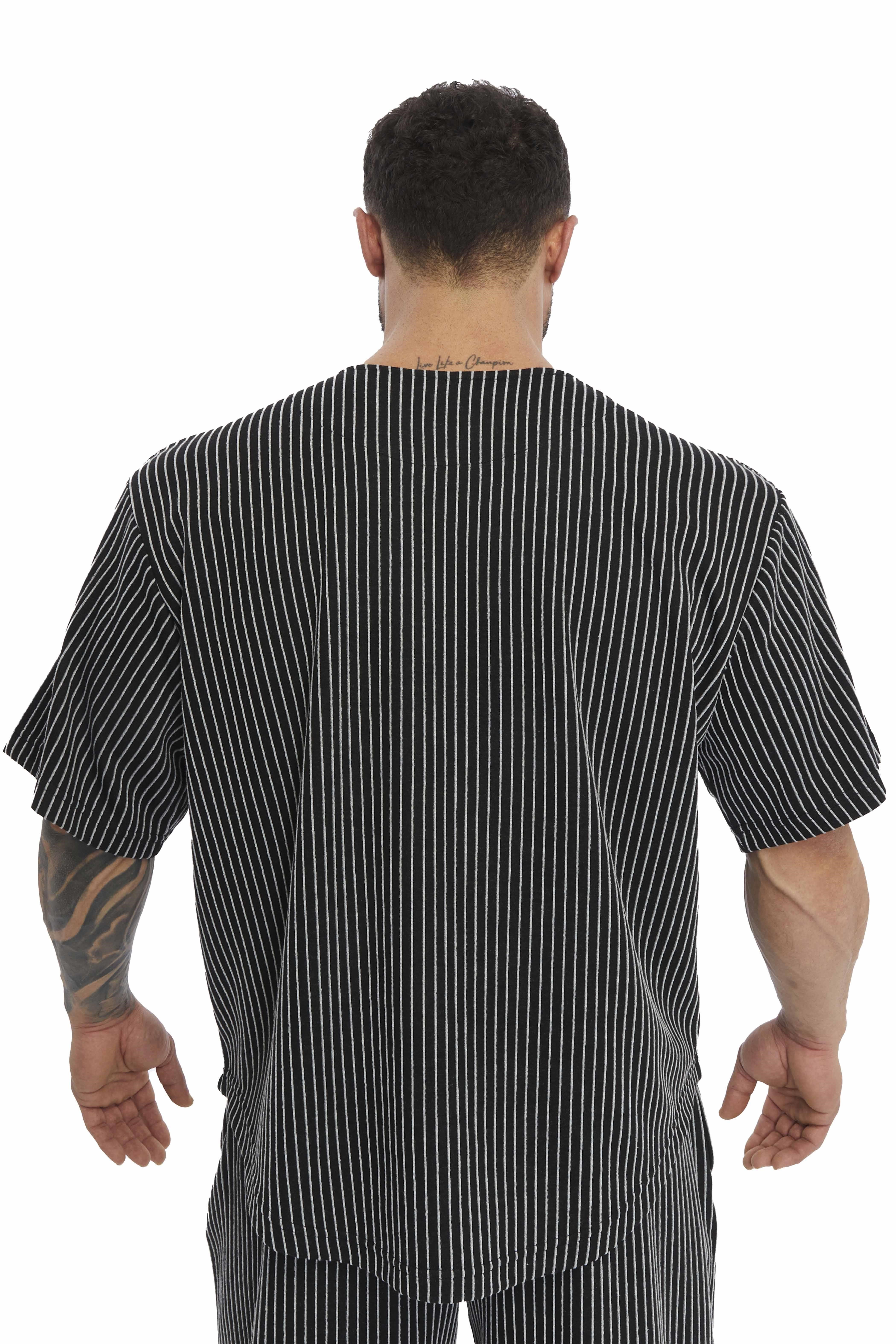 Erkek Oversize Kalın Tişört, Gym Antrenman Üstü BGSM 3355