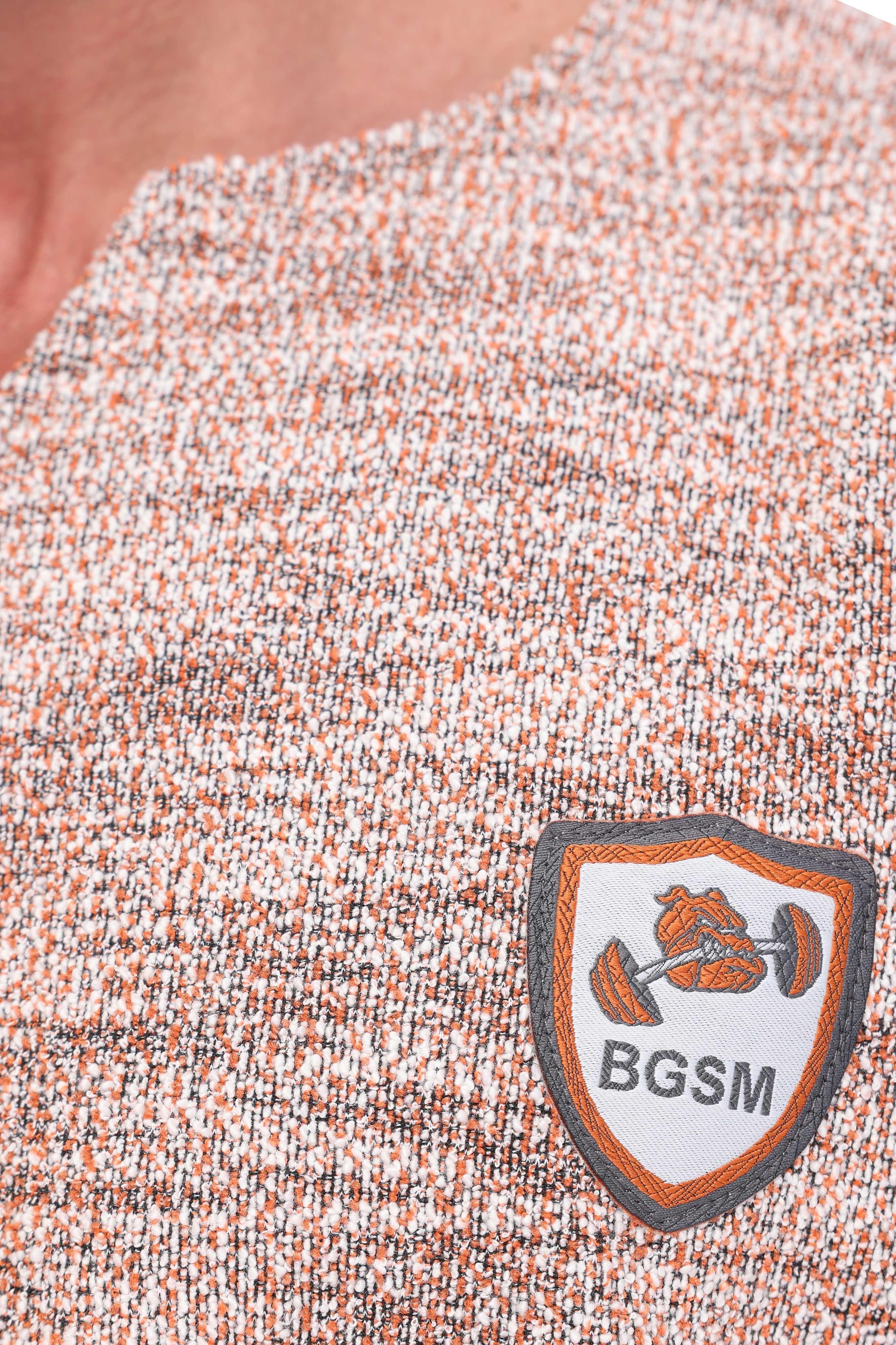 Erkek Oversize Kalın Tişört, Örgü Dokulu Gym Antrenman Üstü BGSM 3387