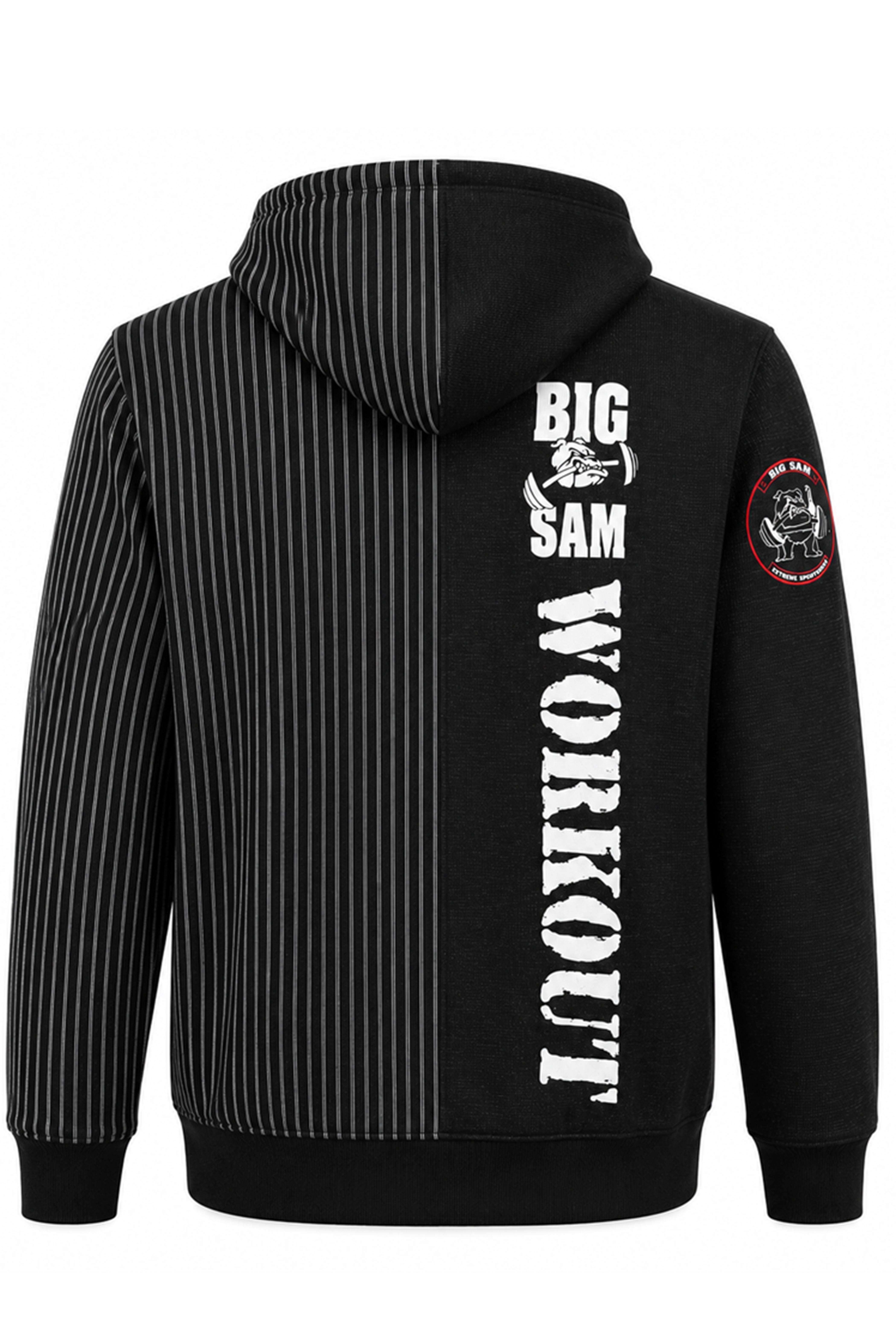 Erkek Oversize Kapşonlu Fermuarlı Spor Ceket Big Sam 3649