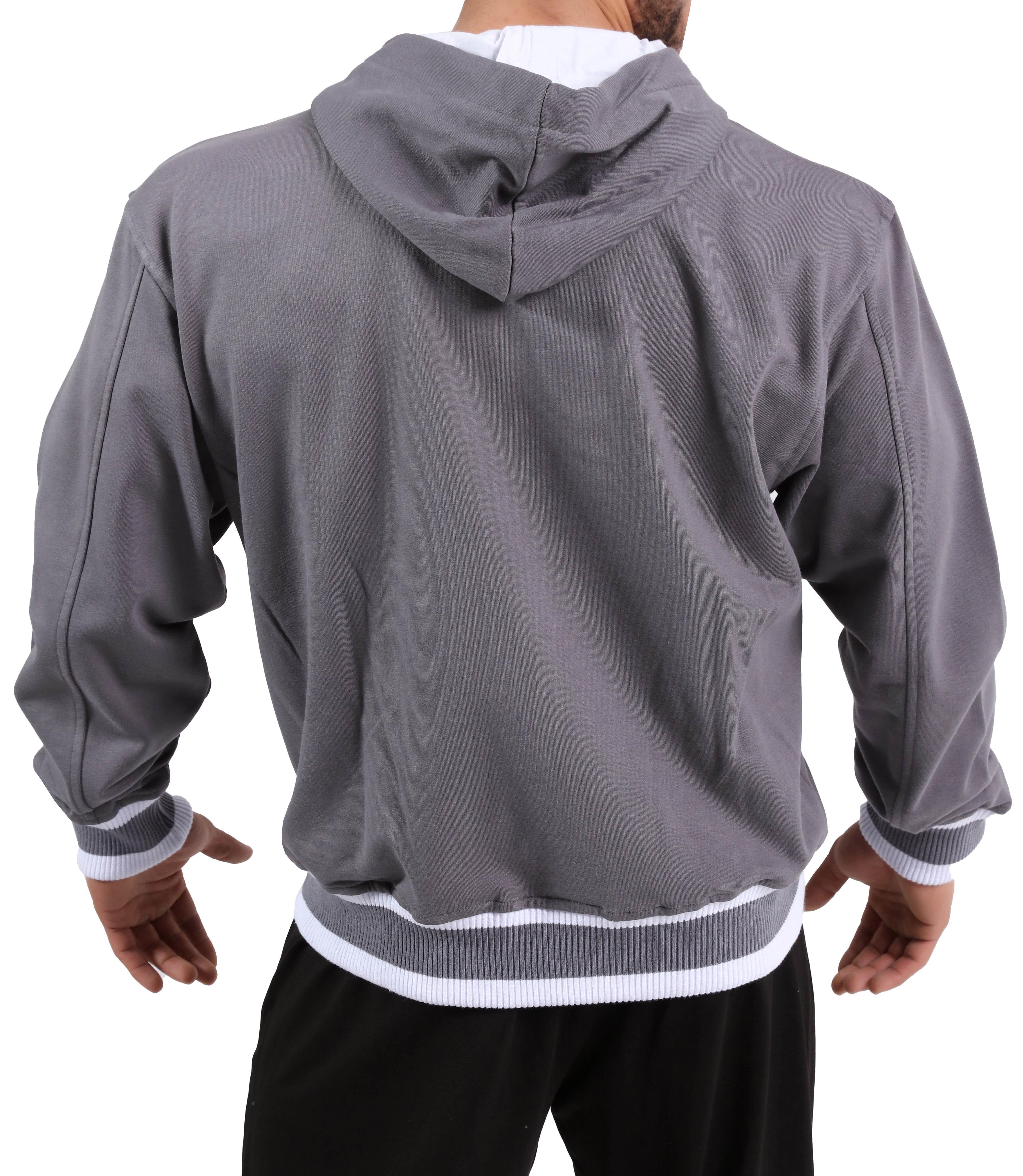 Erkek Oversize Kapşonlu Fermuarlı Sweatshirt Big Sam 3533