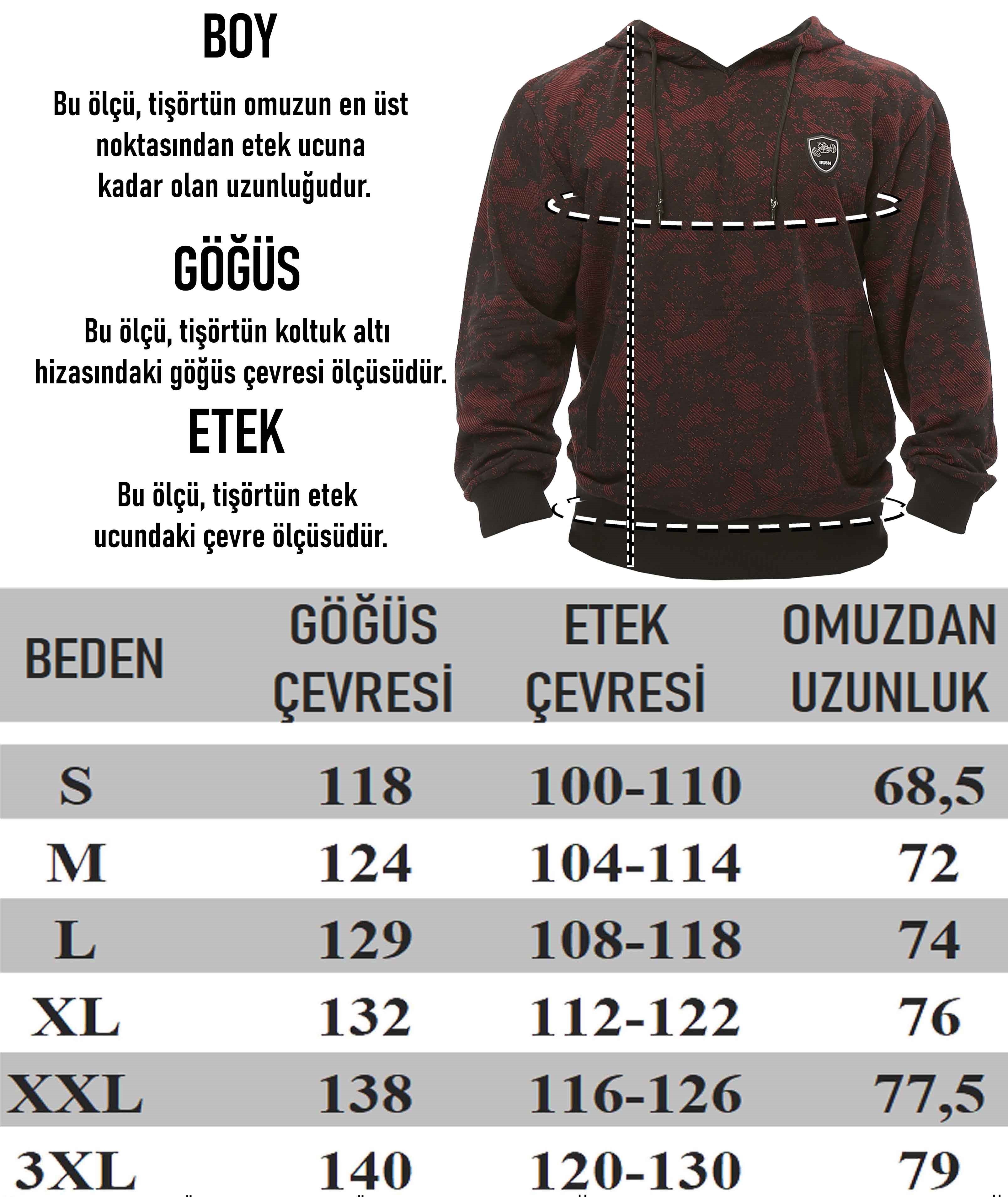 Erkek Oversize Kapşonlu Sweatshirt BGSM 4738