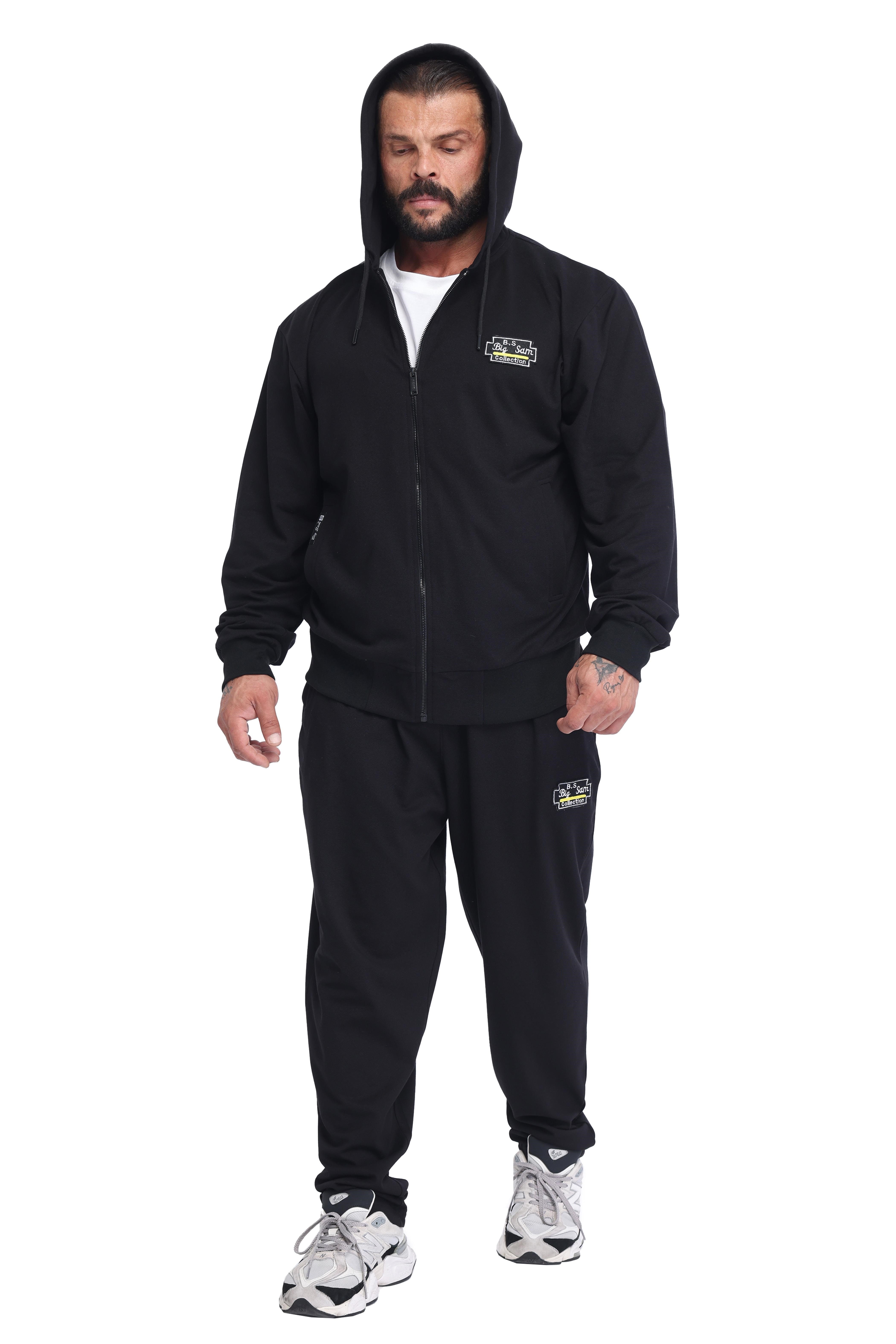 Erkek Oversize Kapşonlu Yazlık Spor Ceket Fermuarlı Big Sam 3650
