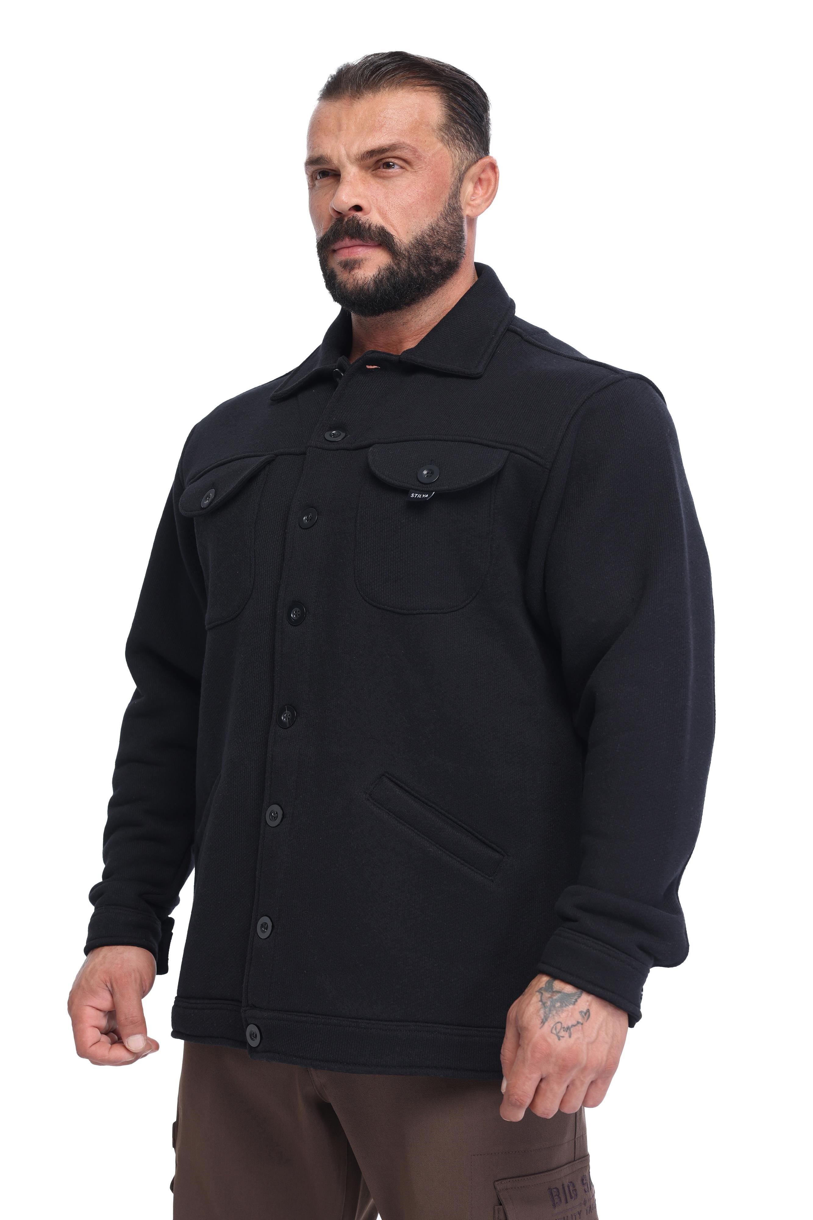 Erkek Oversize Pamuklu Kışlık Gömlek Ceket Stilya 3646