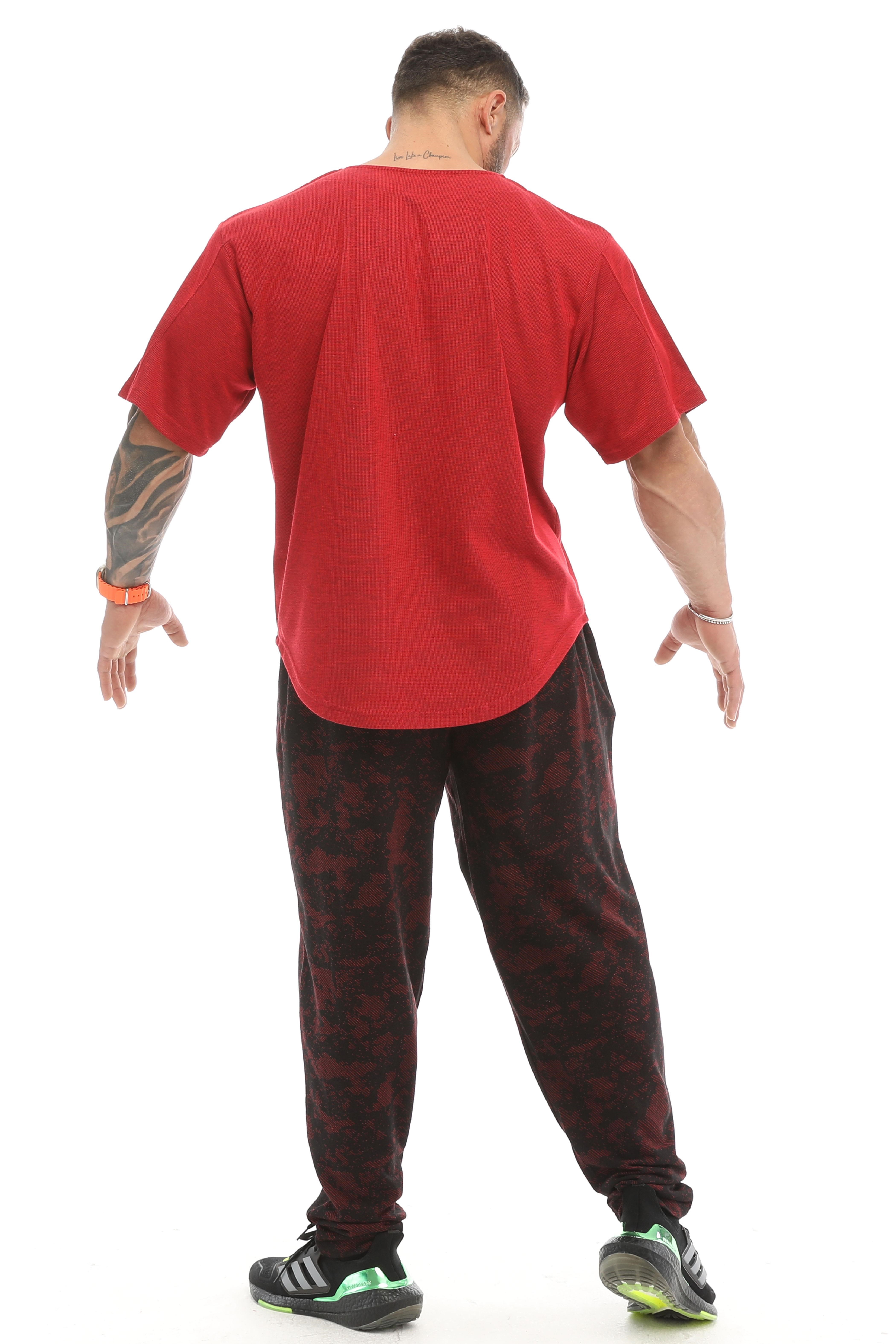 Erkek Oversize Spor Tişört Gym Rag Top Big Sam 3332