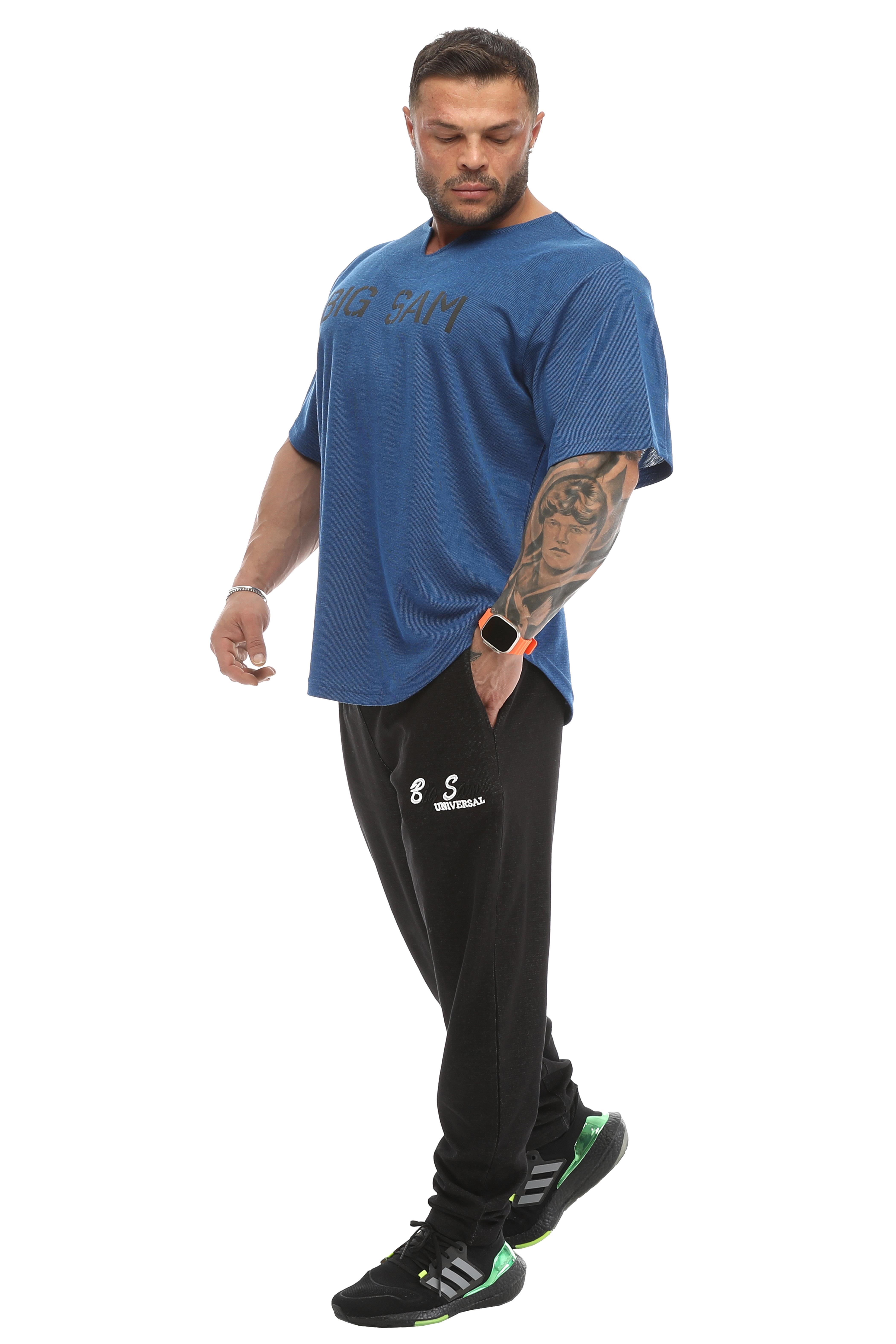 Erkek Oversize Spor Tişört Gym Rag Top Big Sam 3332