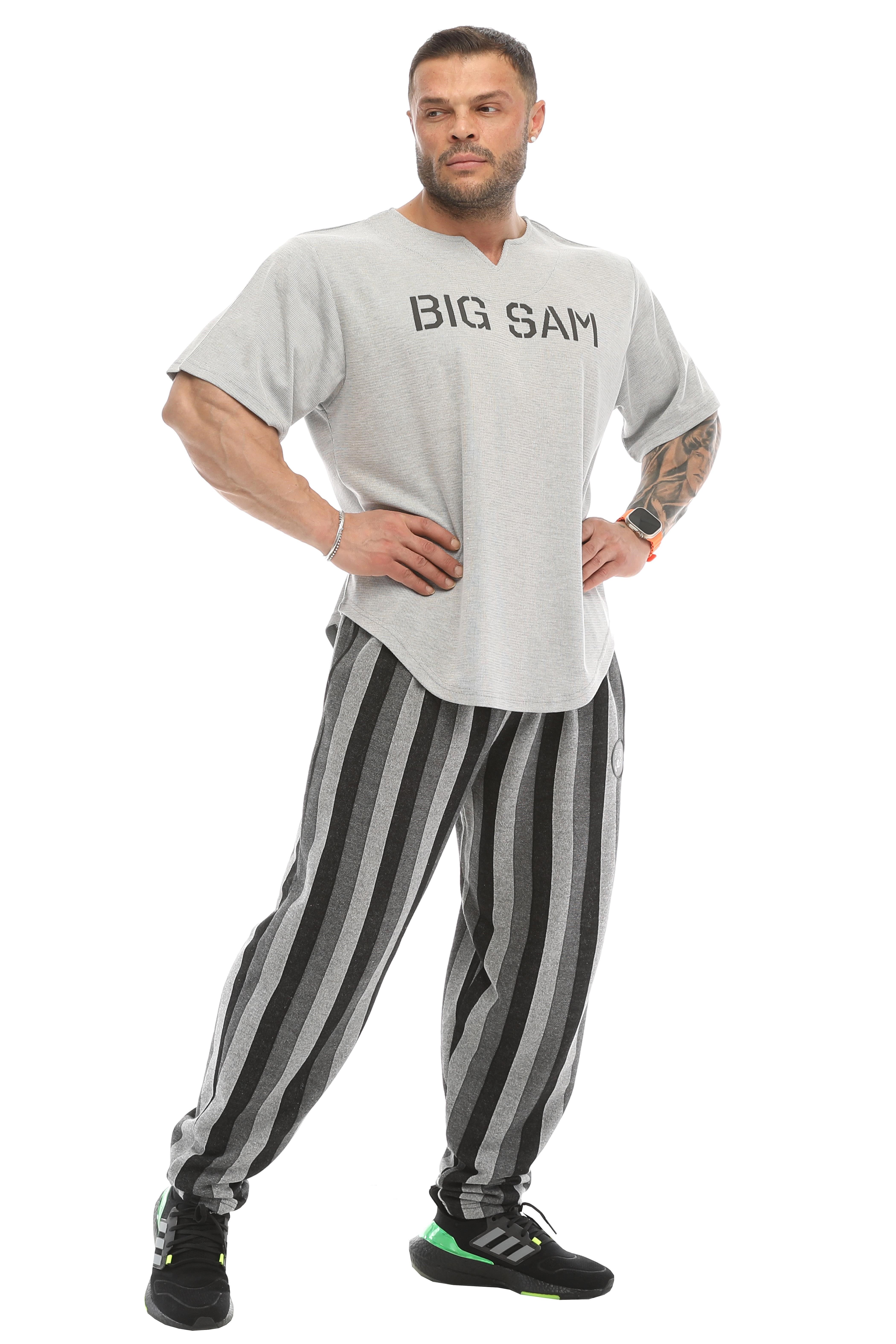 Erkek Oversize Spor Tişört Gym Rag Top Big Sam 3332