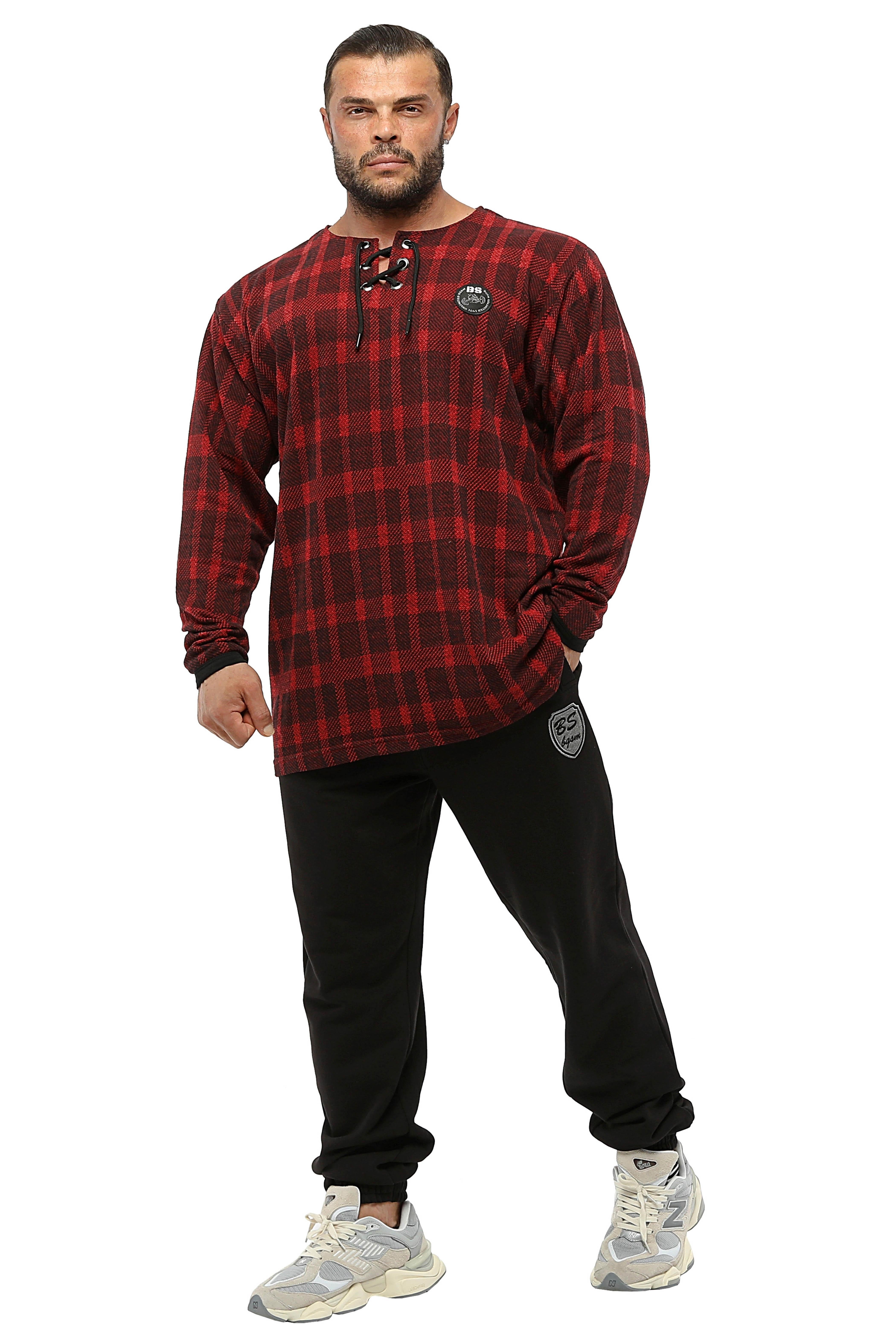 Erkek Oversize Sweatshirt, İnce Kumaştan Pamuklu Spor Uzun Kollu BGSM 4736