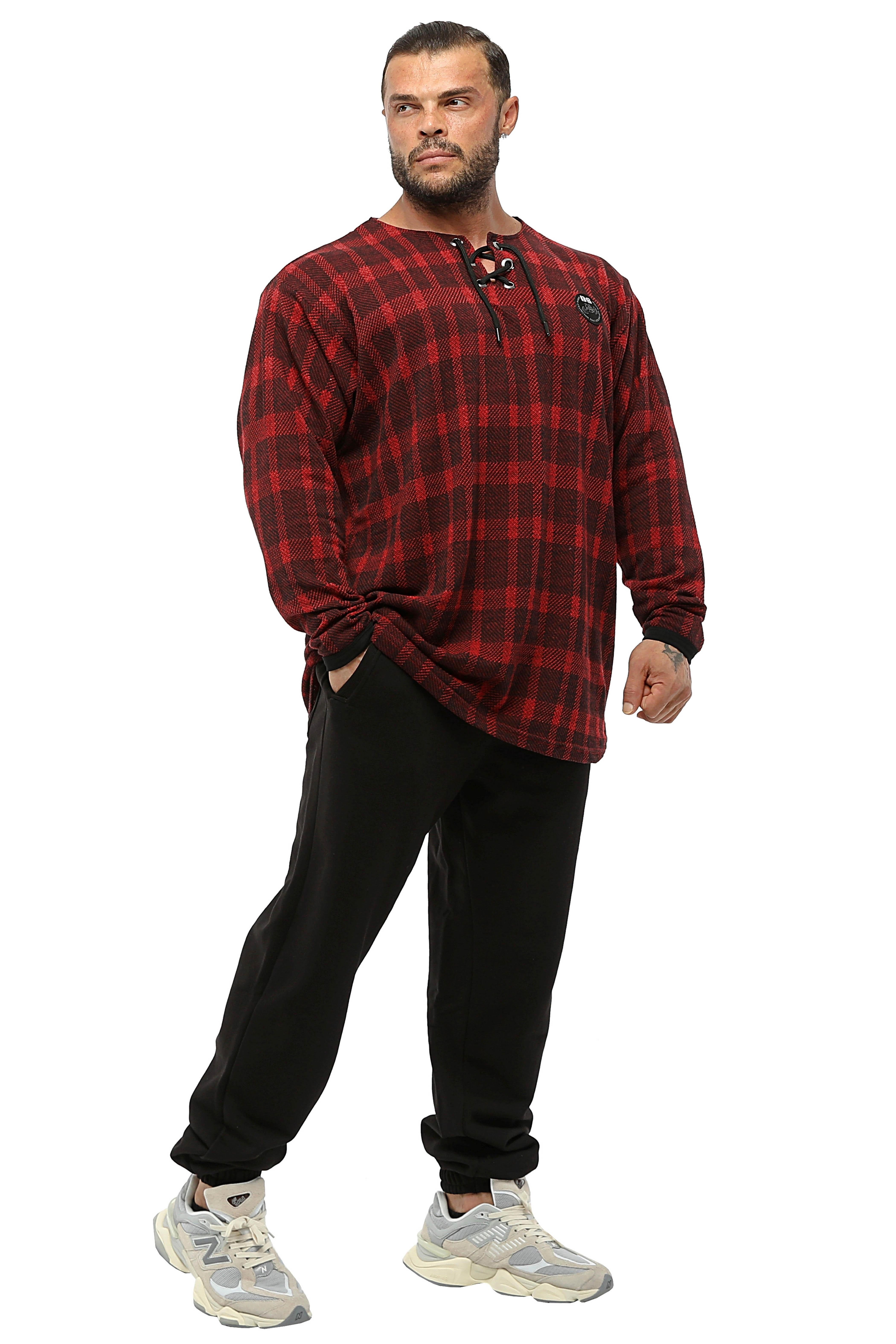 Erkek Oversize Sweatshirt, İnce Kumaştan Pamuklu Spor Uzun Kollu BGSM 4736