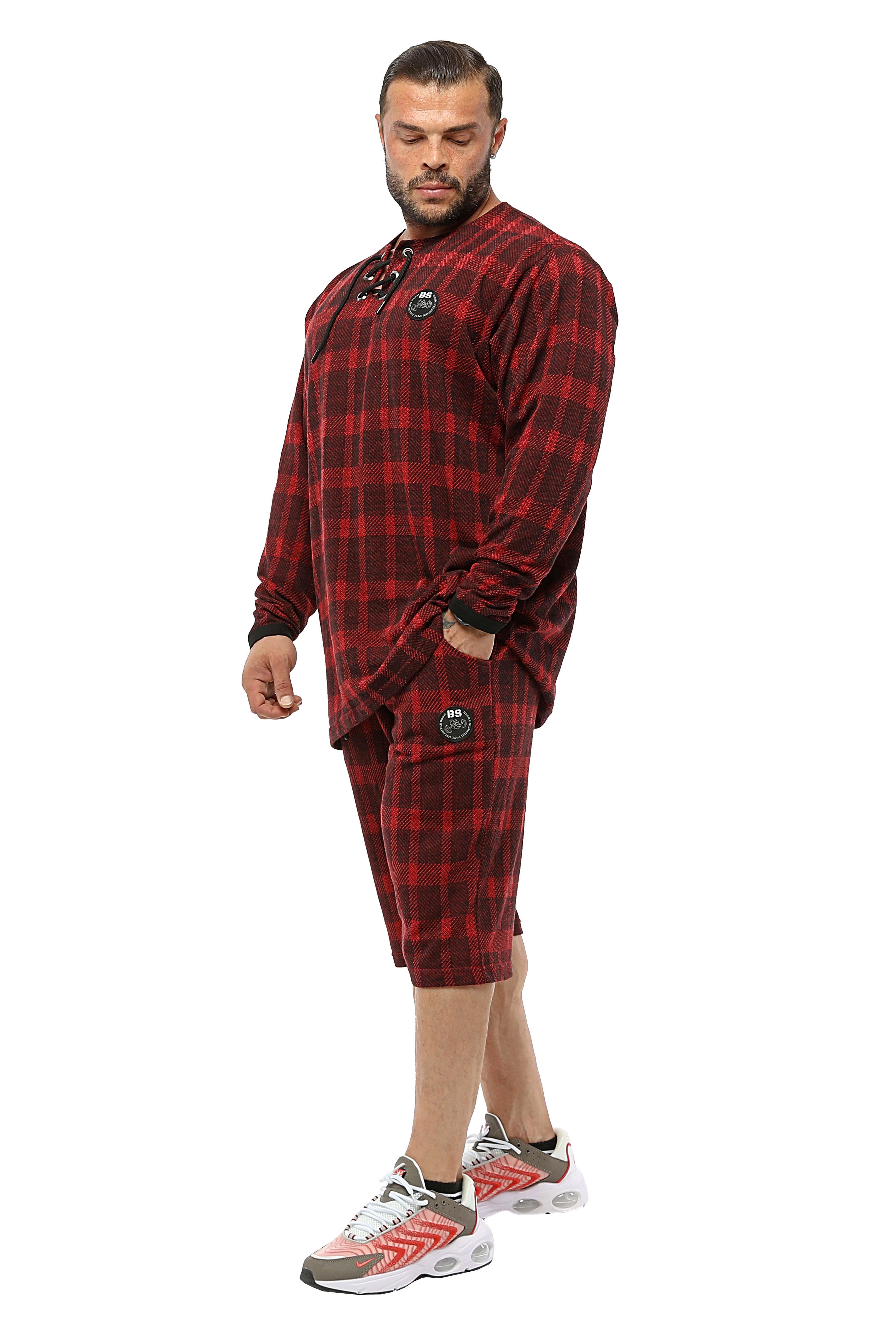 Erkek Oversize Sweatshirt, İnce Kumaştan Pamuklu Spor Uzun Kollu BGSM 4736