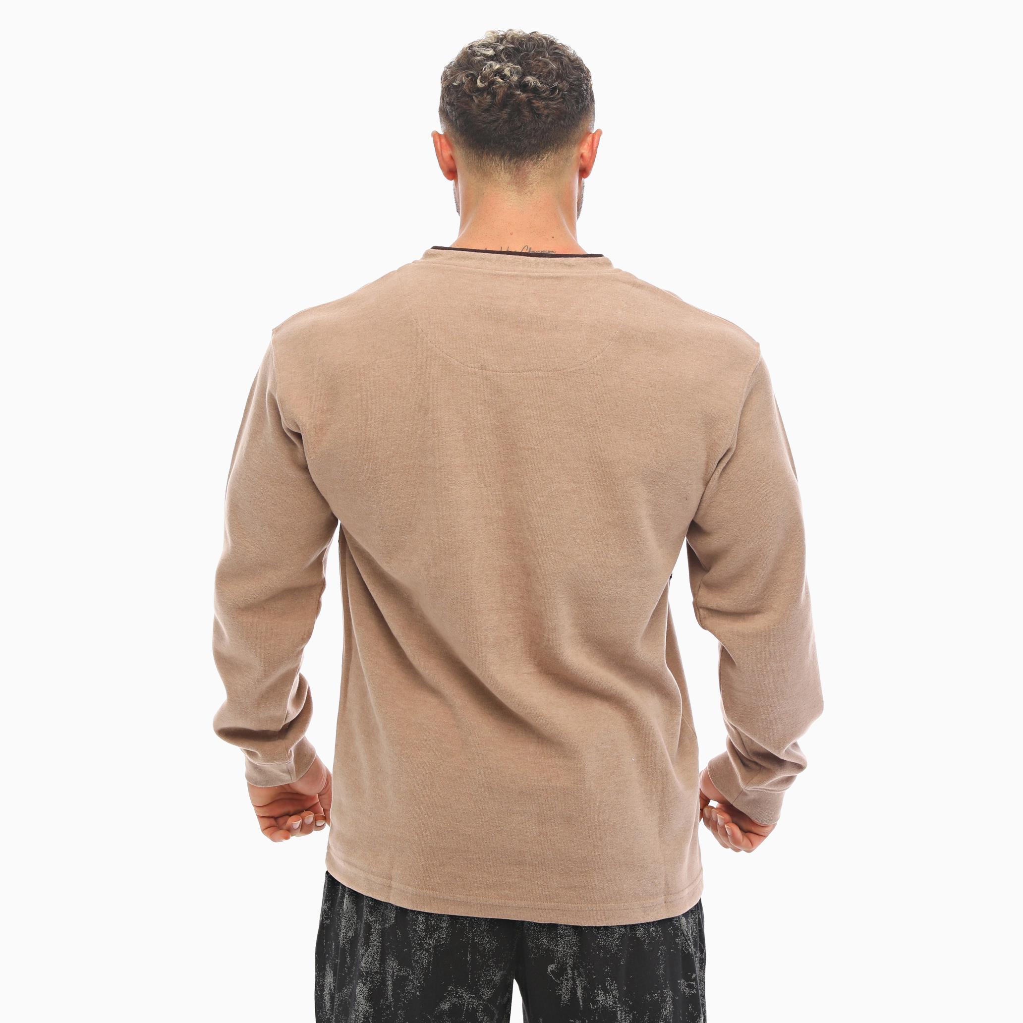Erkek Oversize Sweatshirt Kışlık V Yaka Big Sam 4653