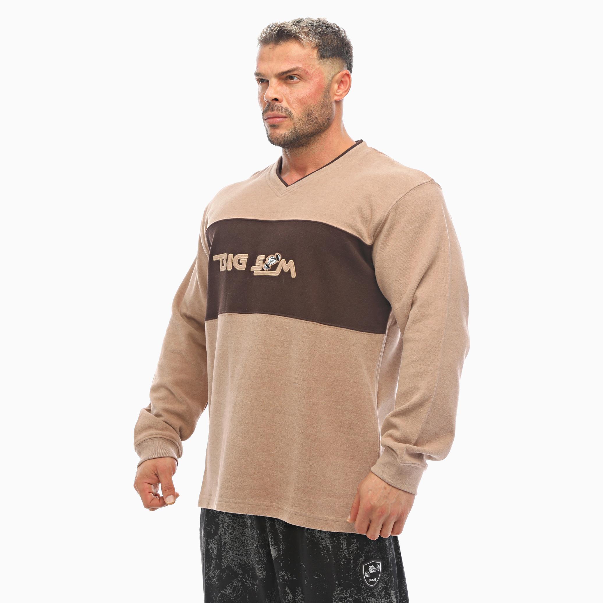 Erkek Oversize Sweatshirt Kışlık V Yaka Big Sam 4653