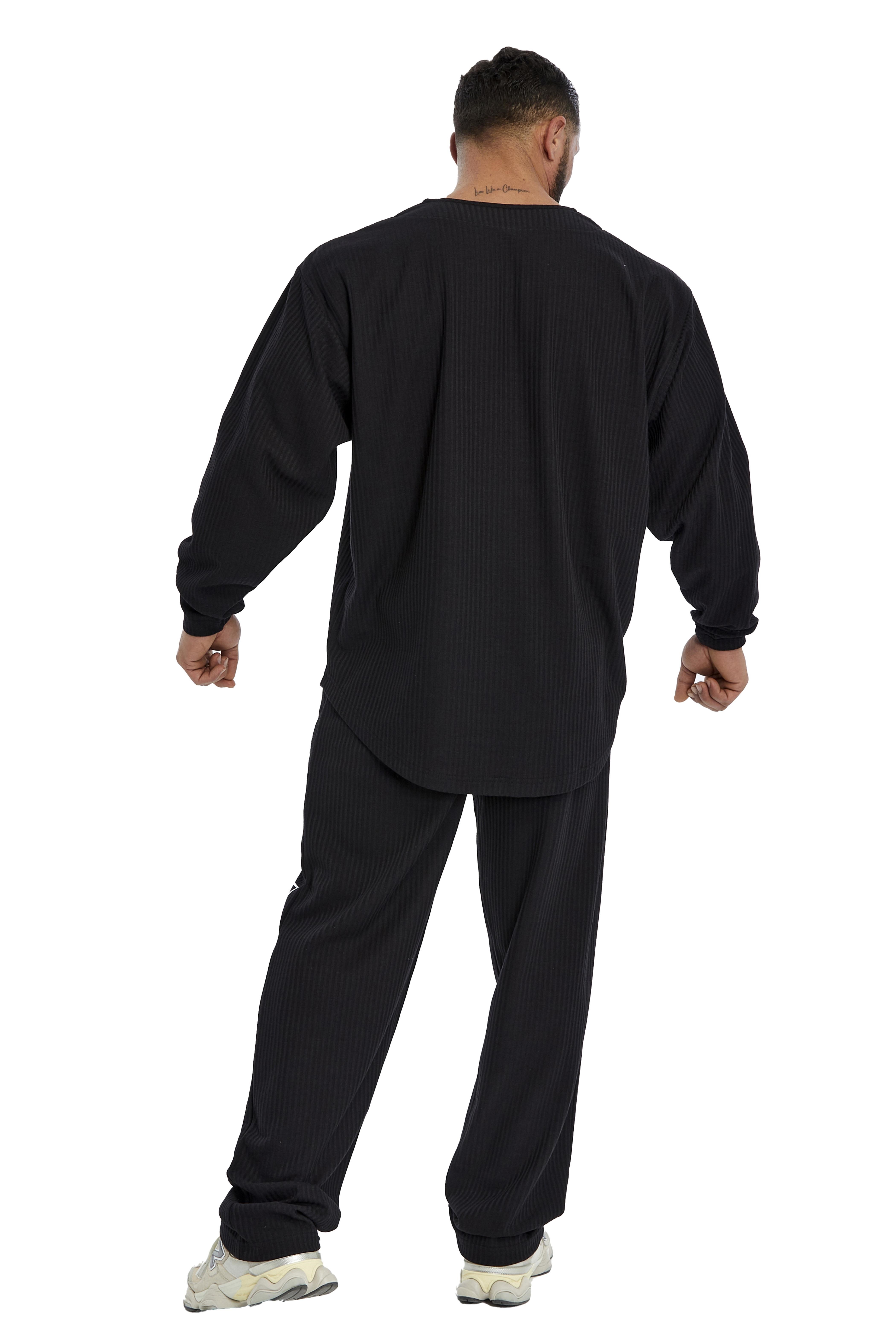Erkek Oversize Sweatshirt Yaka Detaylı Uzun Kollu Big Sam 4743