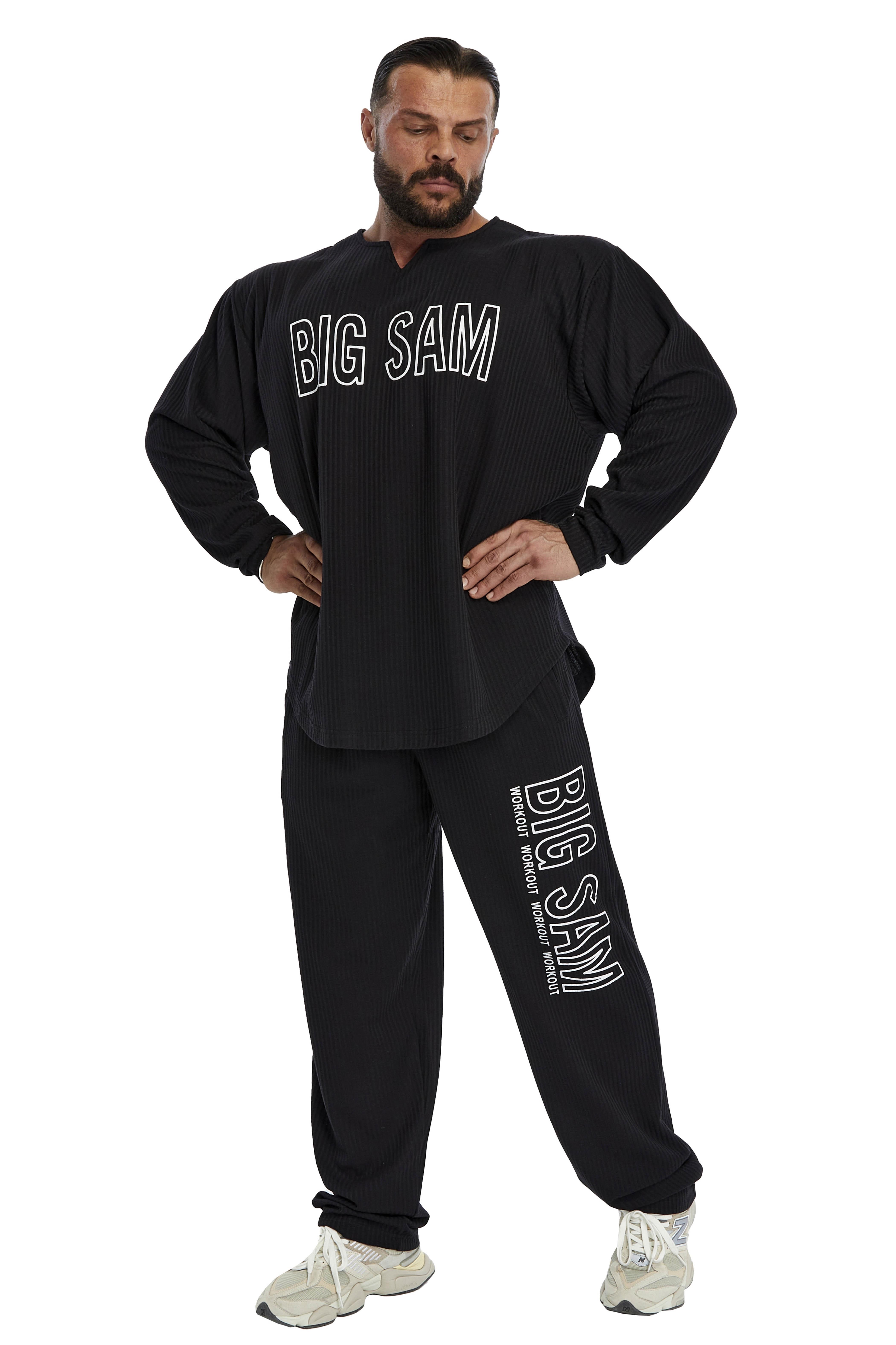 Erkek Oversize Sweatshirt Yaka Detaylı Uzun Kollu Big Sam 4743