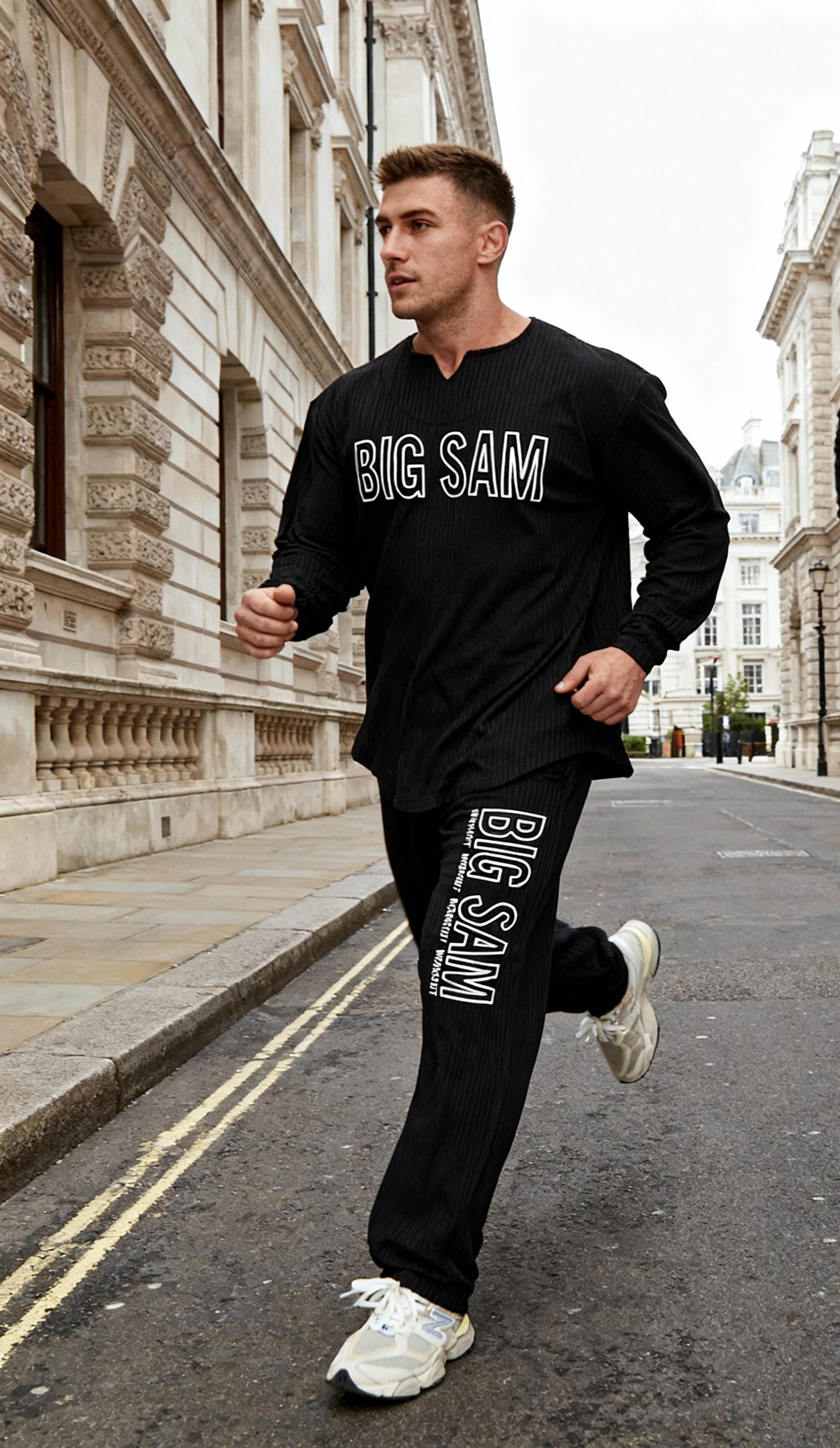 Erkek Oversize Sweatshirt Yaka Detaylı Uzun Kollu Big Sam 4743