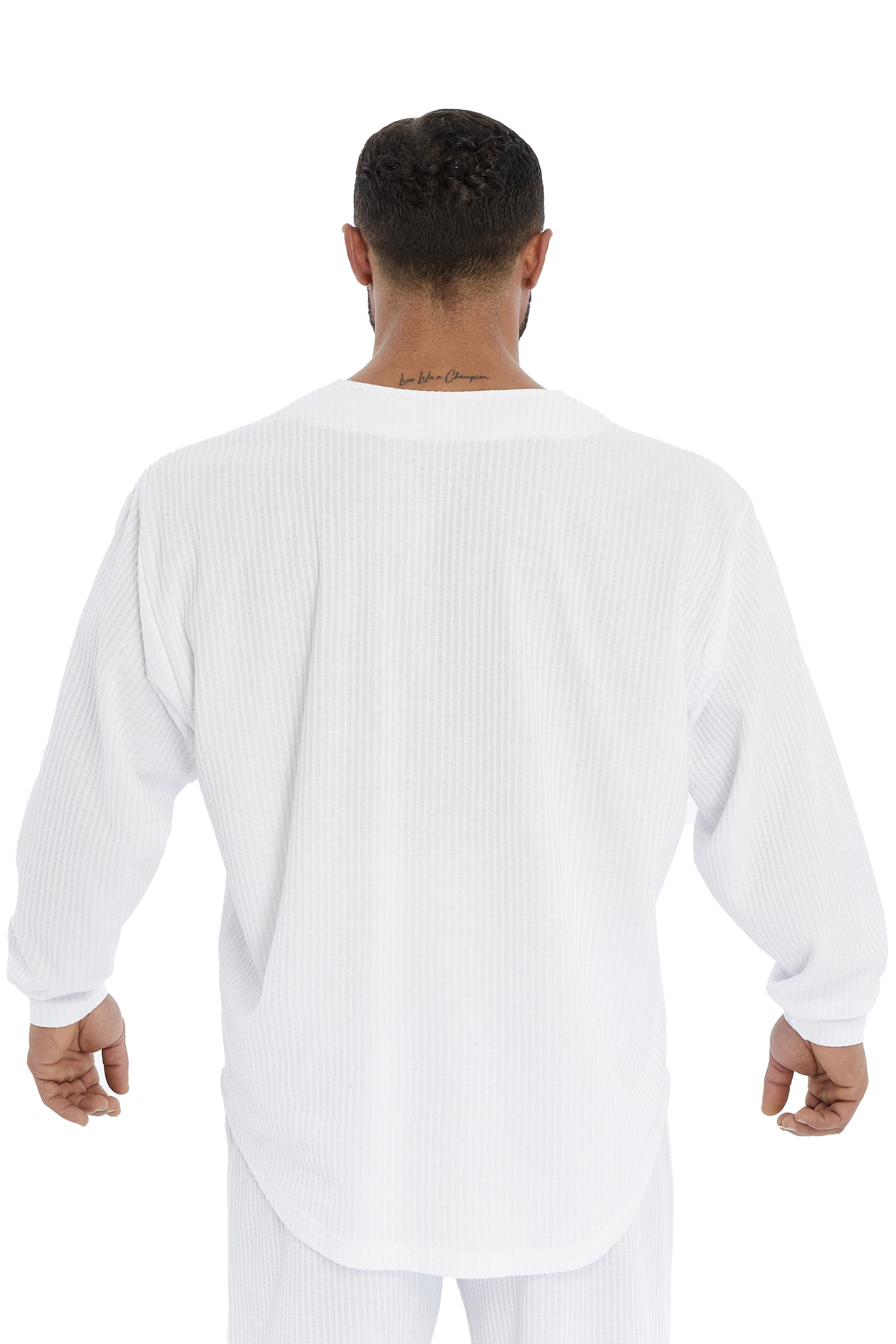 Erkek Oversize Sweatshirt Yaka Detaylı Uzun Kollu Big Sam 4743