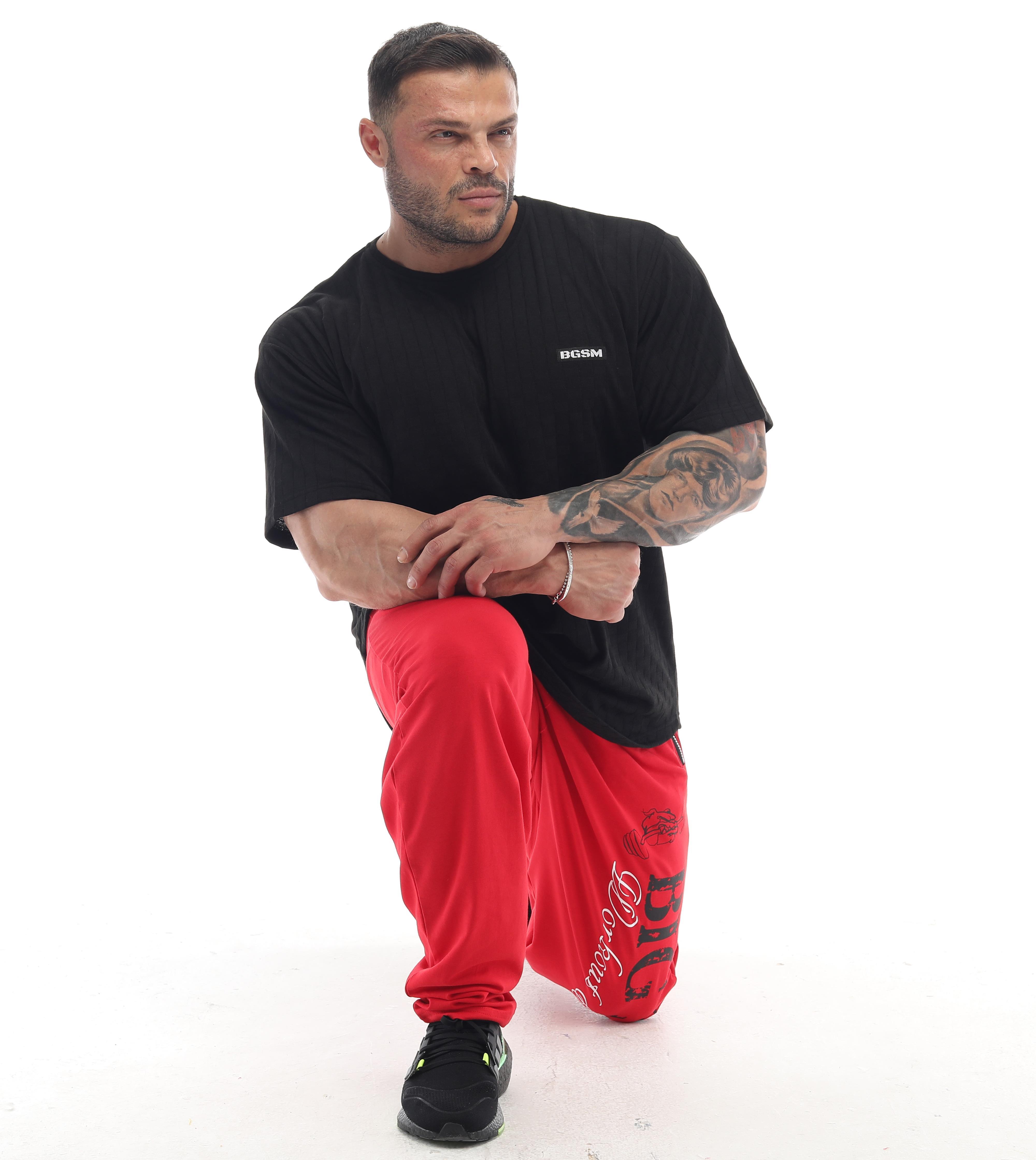 Erkek Oversize T-shirt Aktif Yaşam Üstü Damalı Gym Rag Top 3336