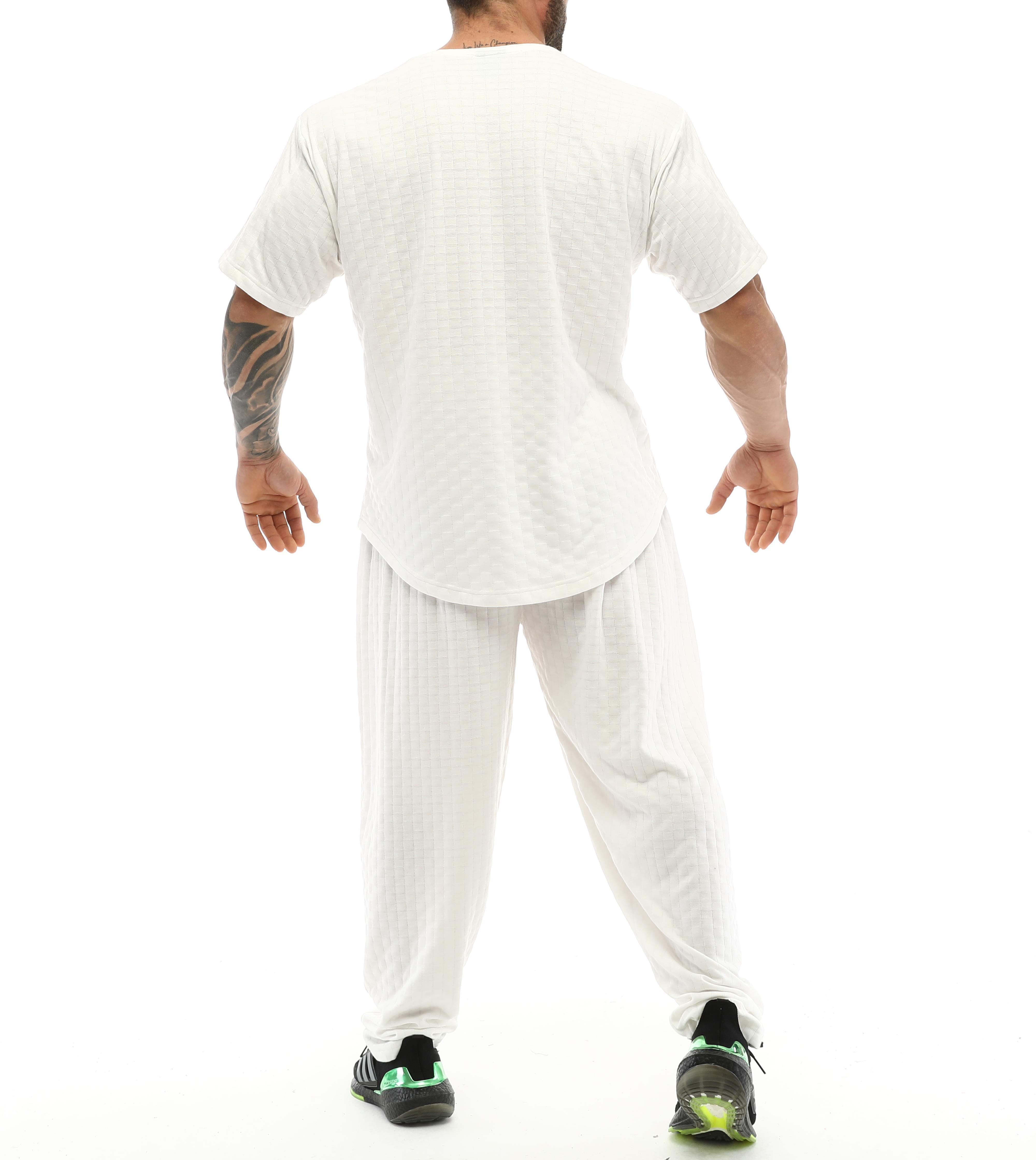 Erkek Oversize T-shirt Aktif Yaşam Üstü Damalı Gym Rag Top 3336