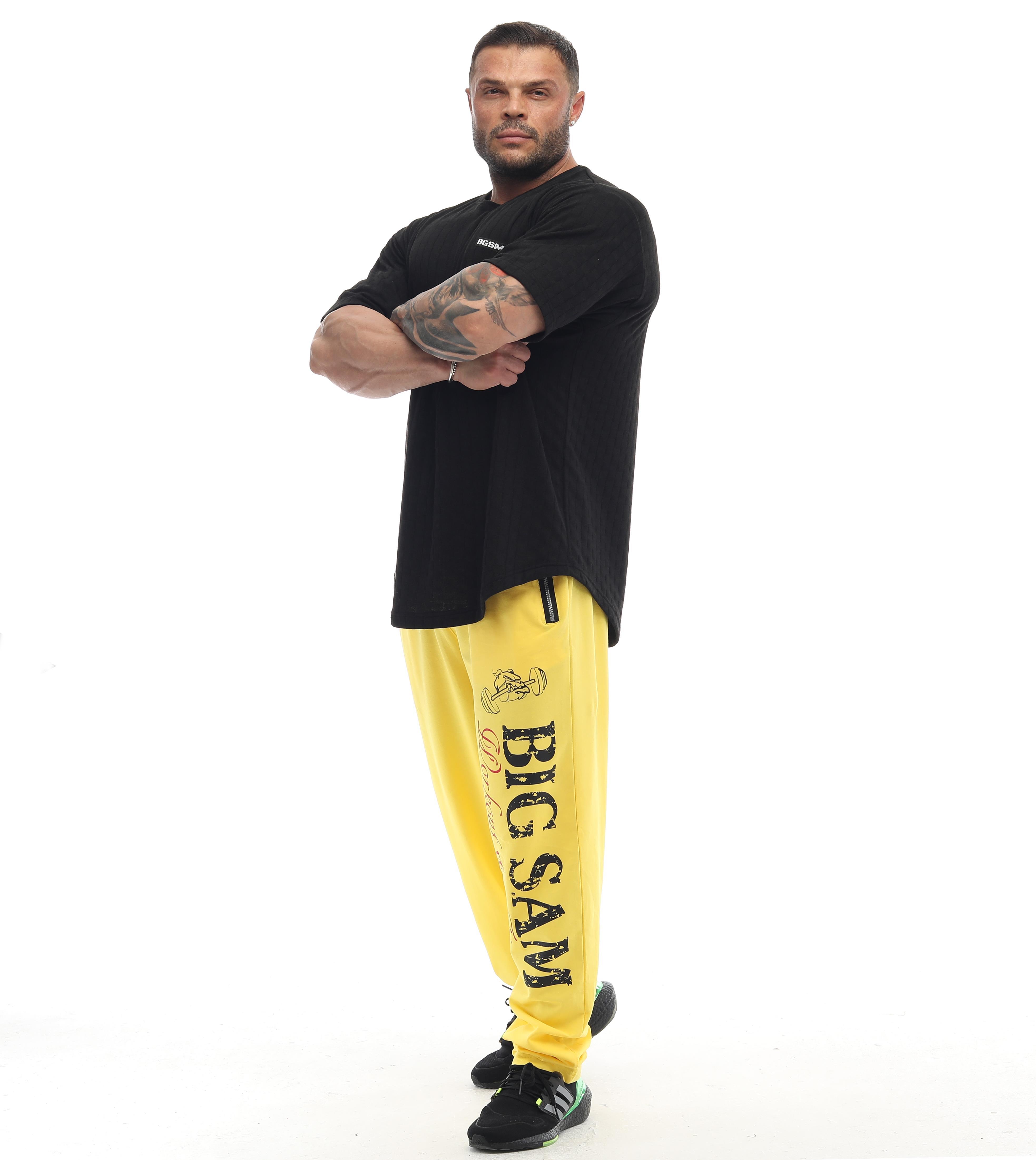 Erkek Oversize T-shirt Aktif Yaşam Üstü Damalı Gym Rag Top 3336