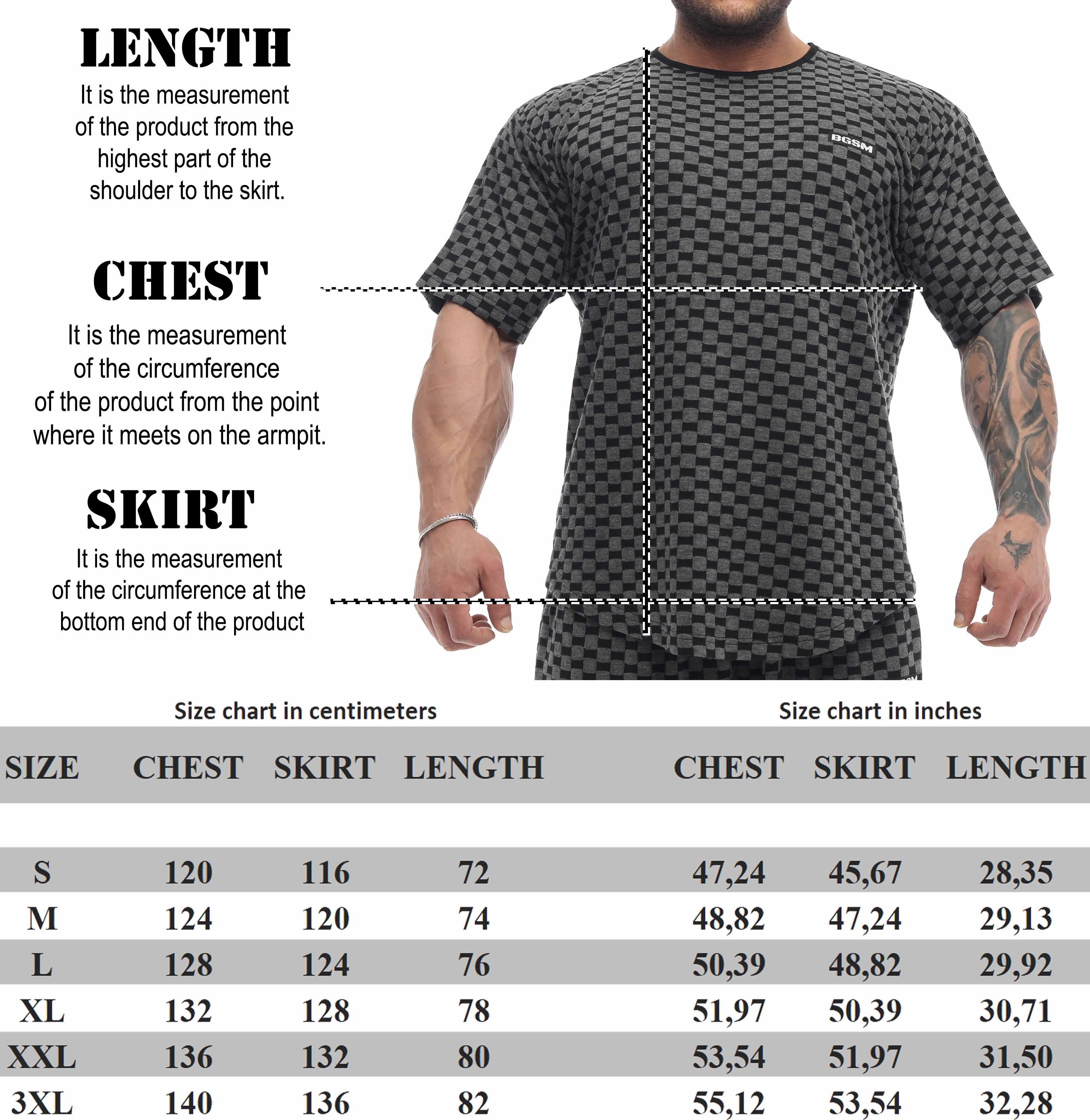Erkek Oversize T-shirt Aktif Yaşam Üstü Damalı Gym Rag Top 3336