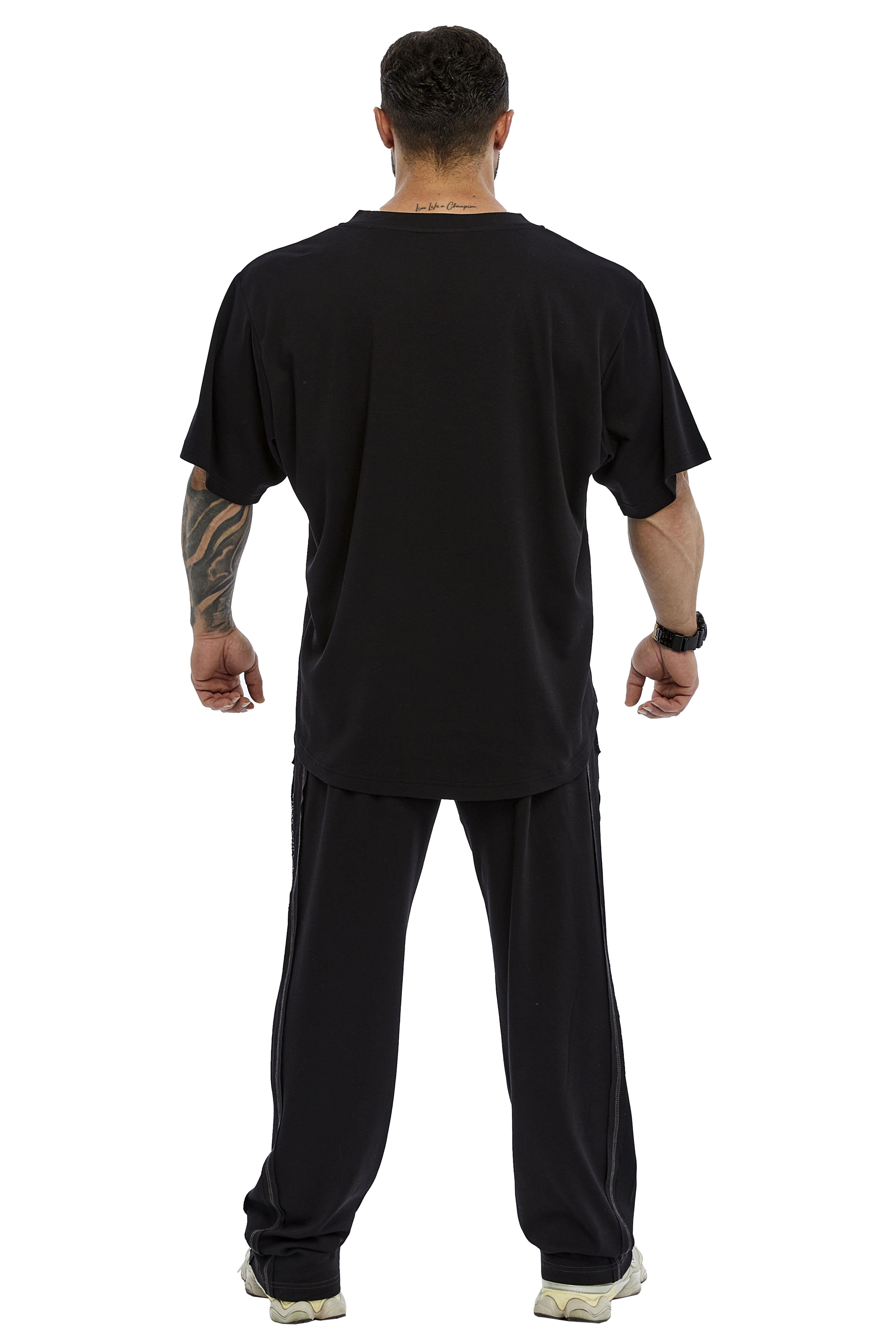 Erkek Oversize, V Yaka, %100 Pamuk Tişört Stilya 3385