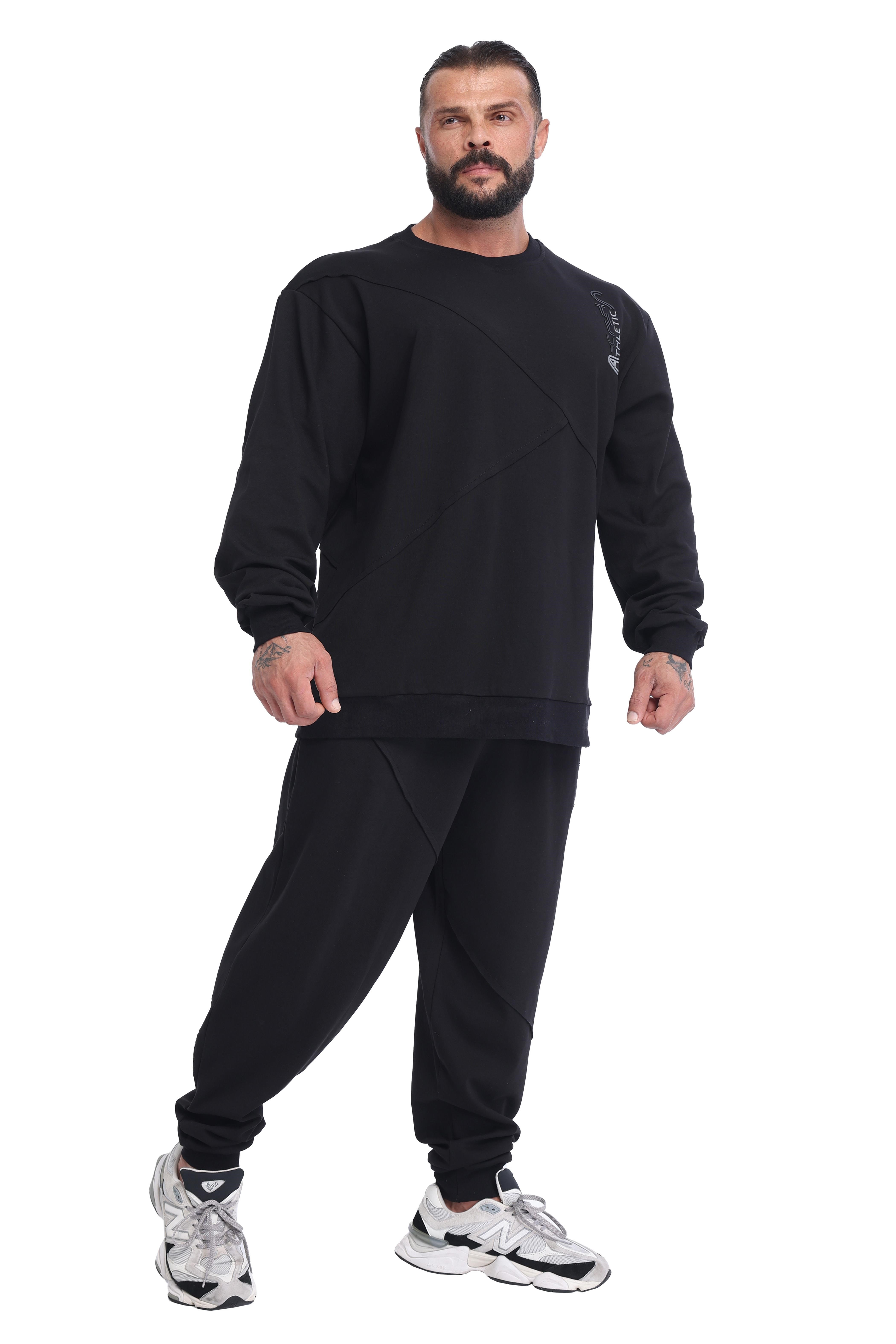 Erkek Oversize Yarasa Kol Pamuklu Sweatshirt Stilya 4746