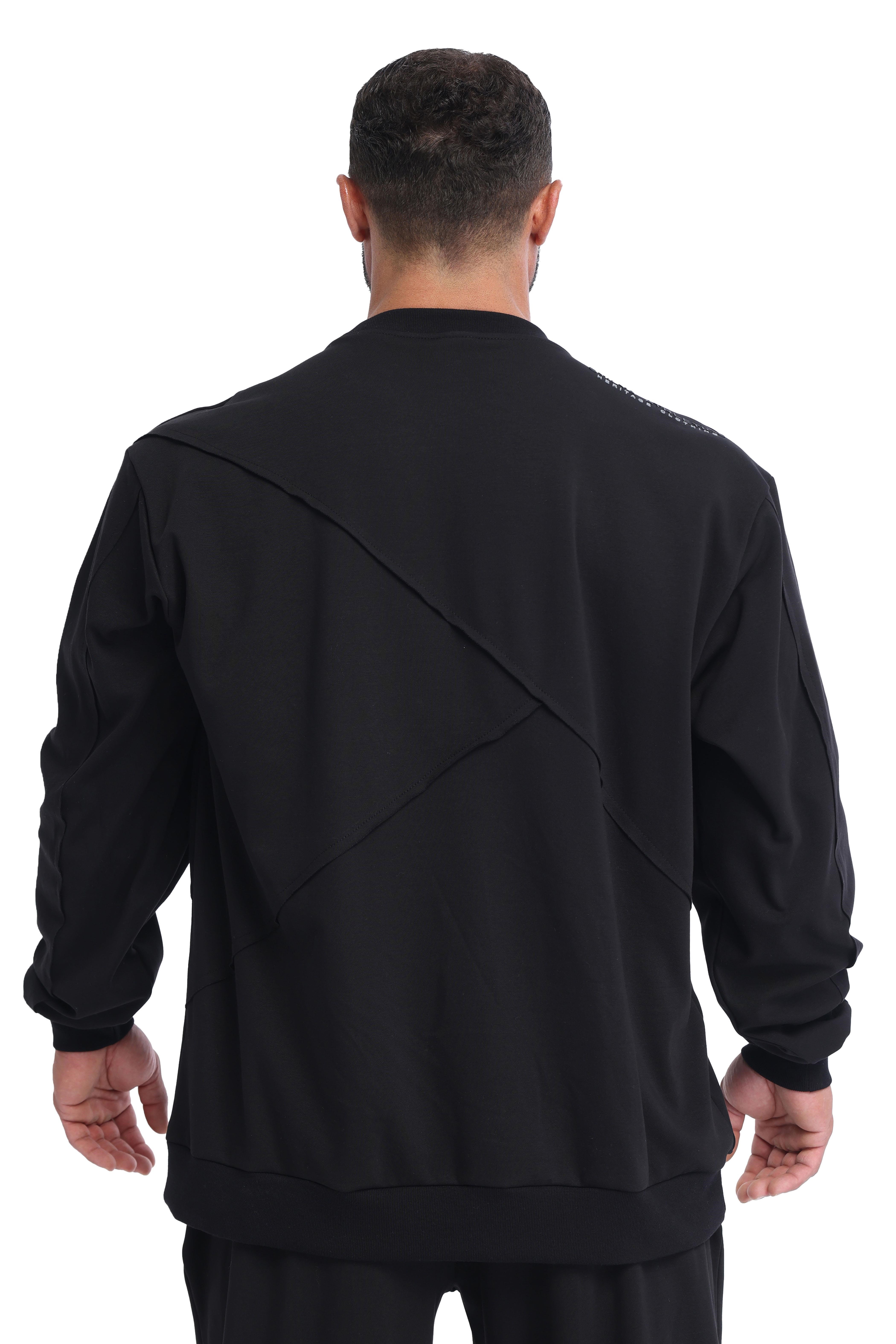 Erkek Oversize Yarasa Kol Pamuklu Sweatshirt Stilya 4746