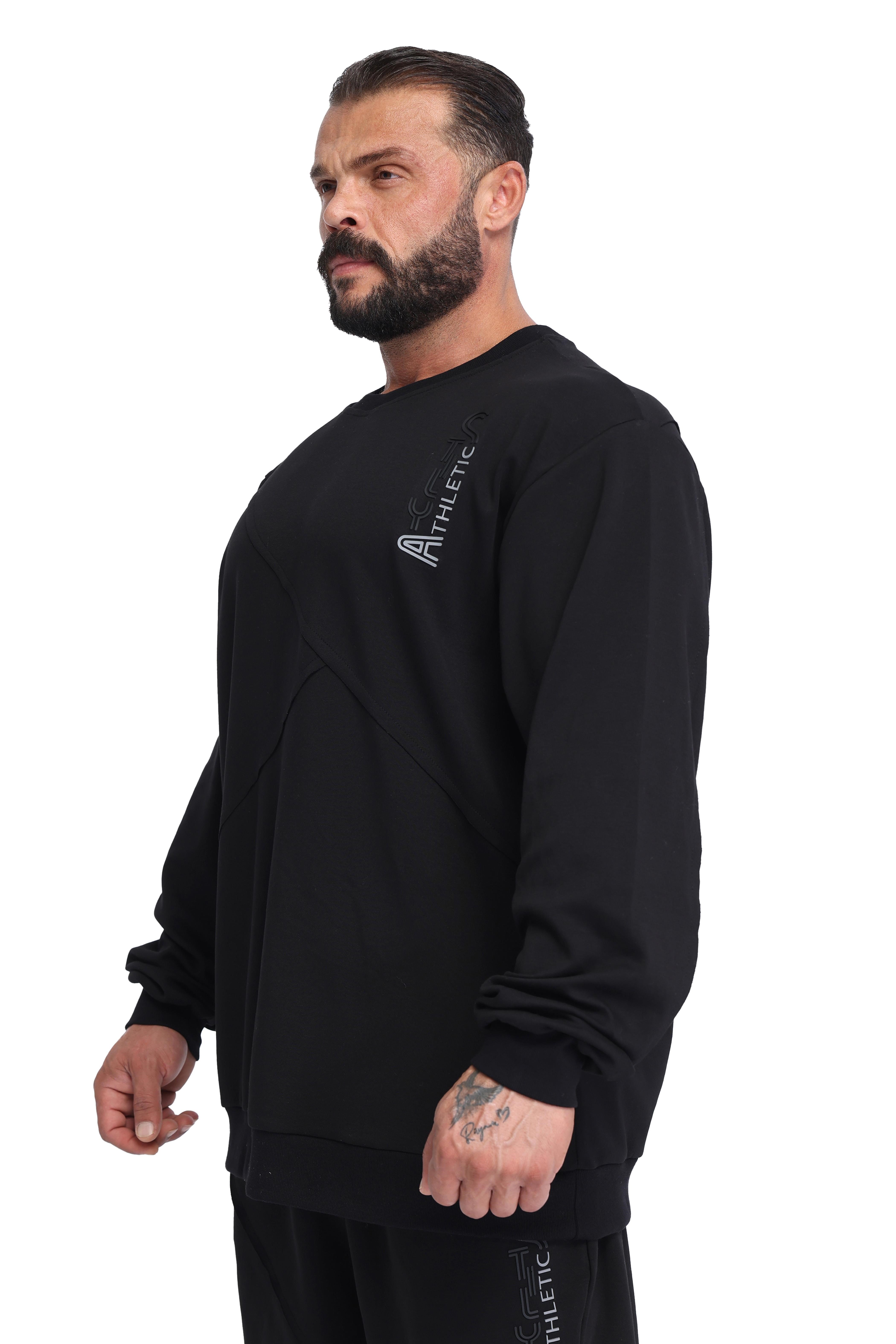 Erkek Oversize Yarasa Kol Pamuklu Sweatshirt Stilya 4746